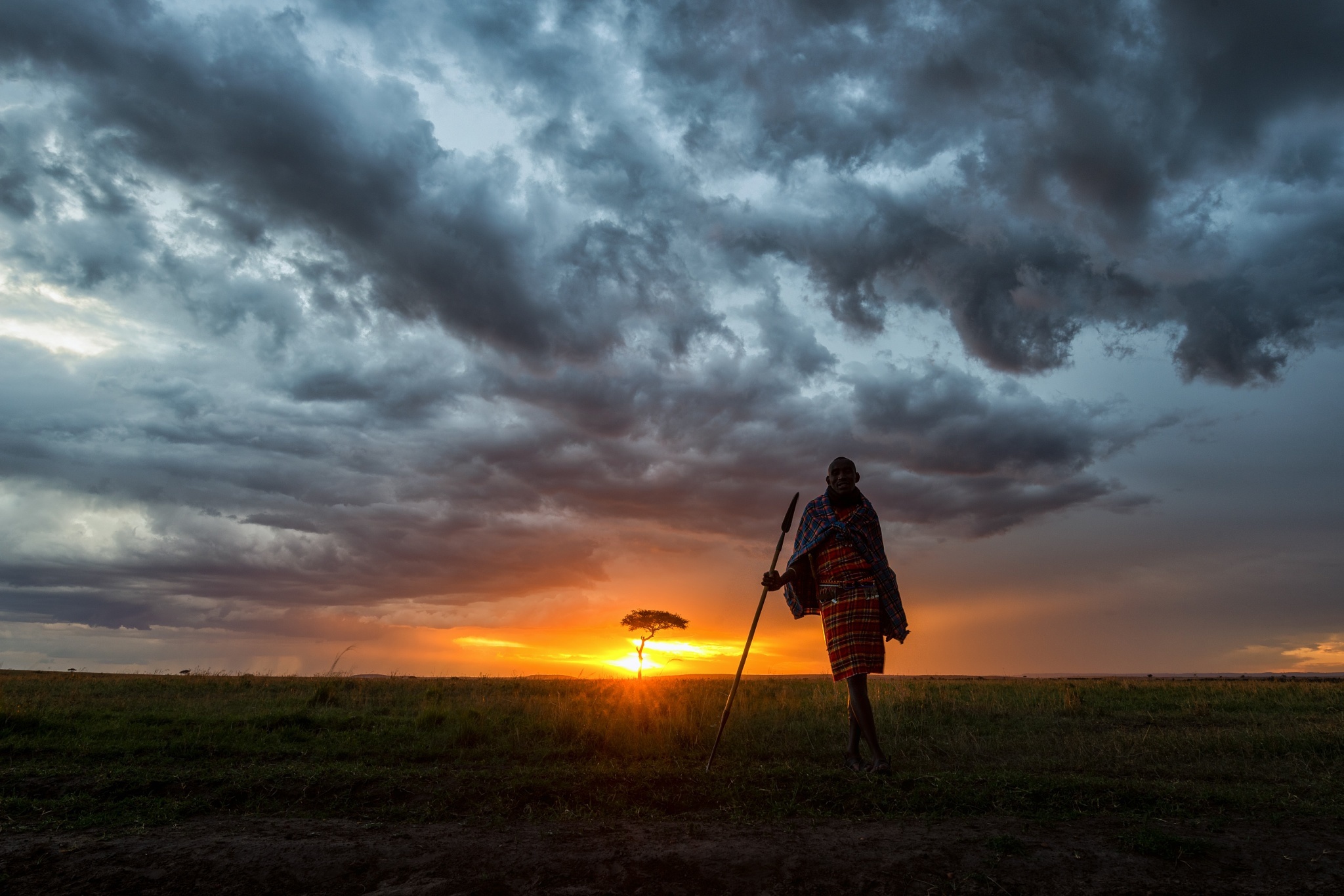 Скачать картинку Африка, Фотографии, Закат Солнца, Кения в телефон бесплатно.