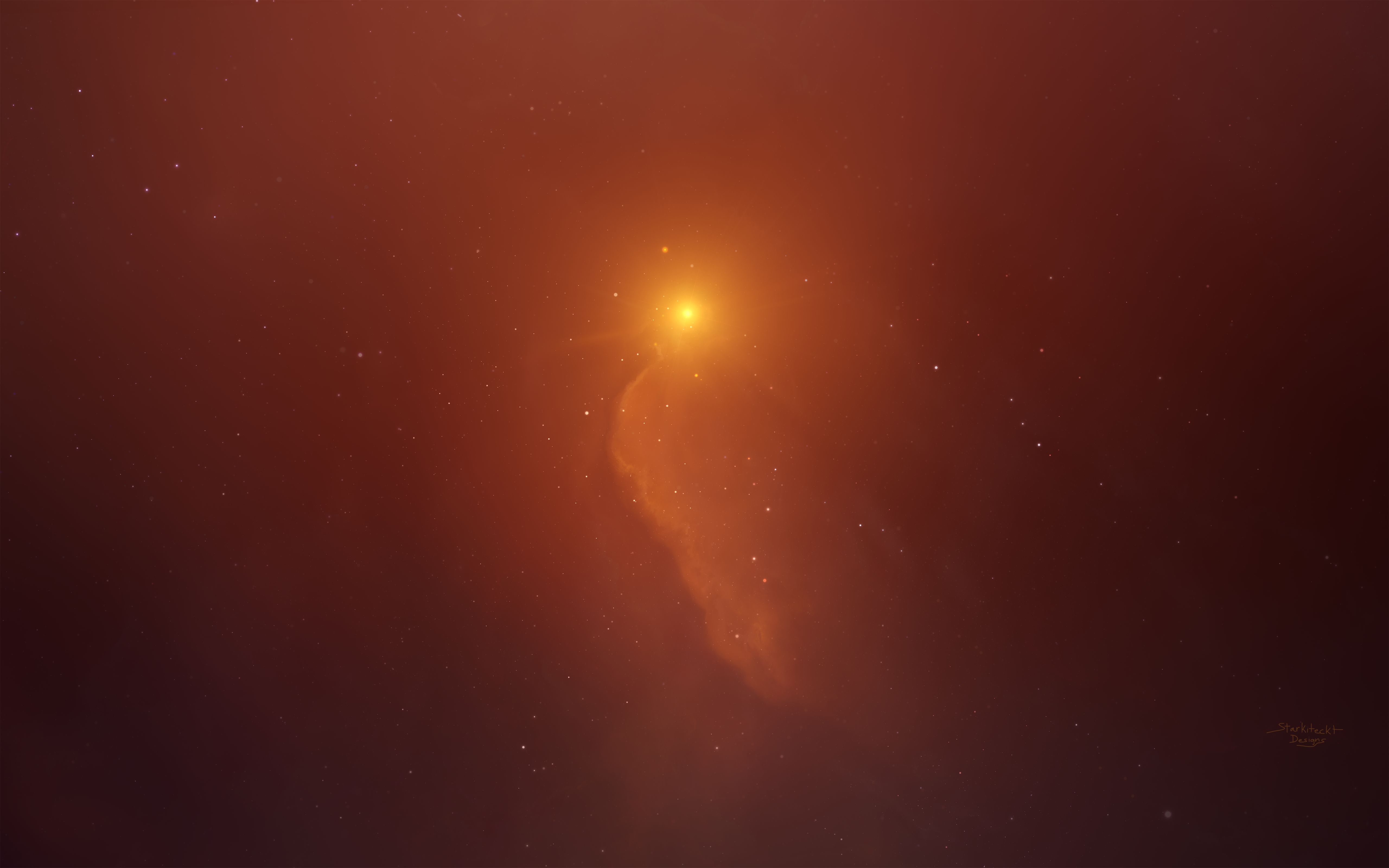 cosmos, sci fi, nebula, light, orange (color), space