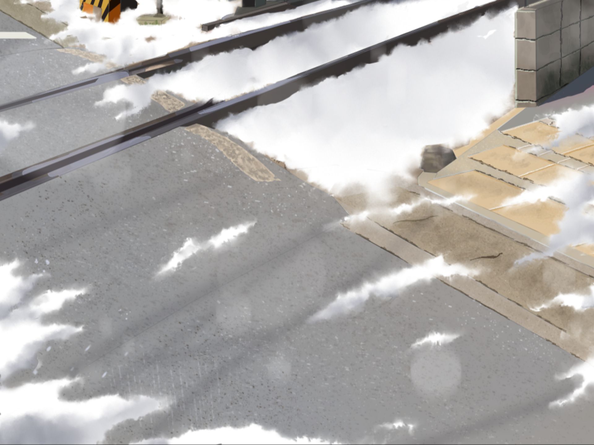 Free download wallpaper Anime, Snow, Railroad, Original on your PC desktop