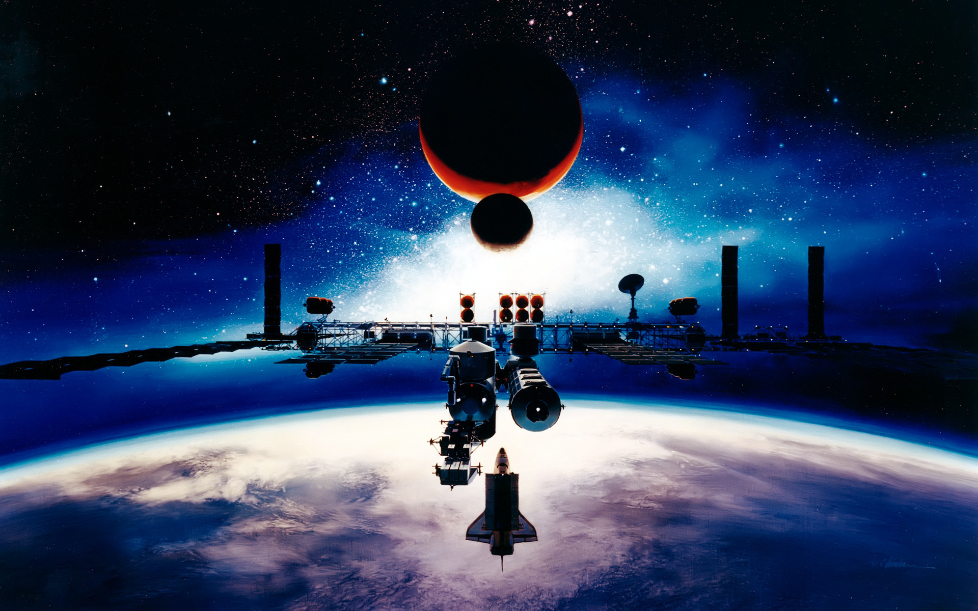 Laden Sie das Science Fiction, Weltraumhafen-Bild kostenlos auf Ihren PC-Desktop herunter
