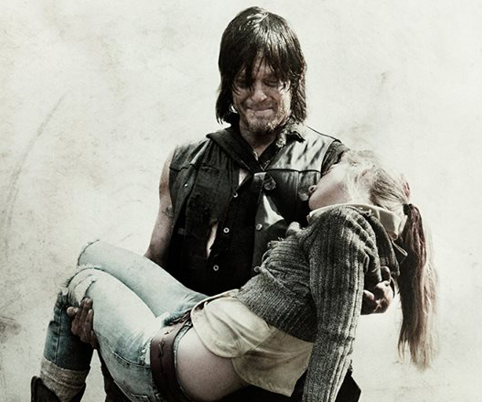 Download mobile wallpaper Tv Show, Norman Reedus, The Walking Dead, Daryl Dixon, Beth Greene, Emily Kinney for free.