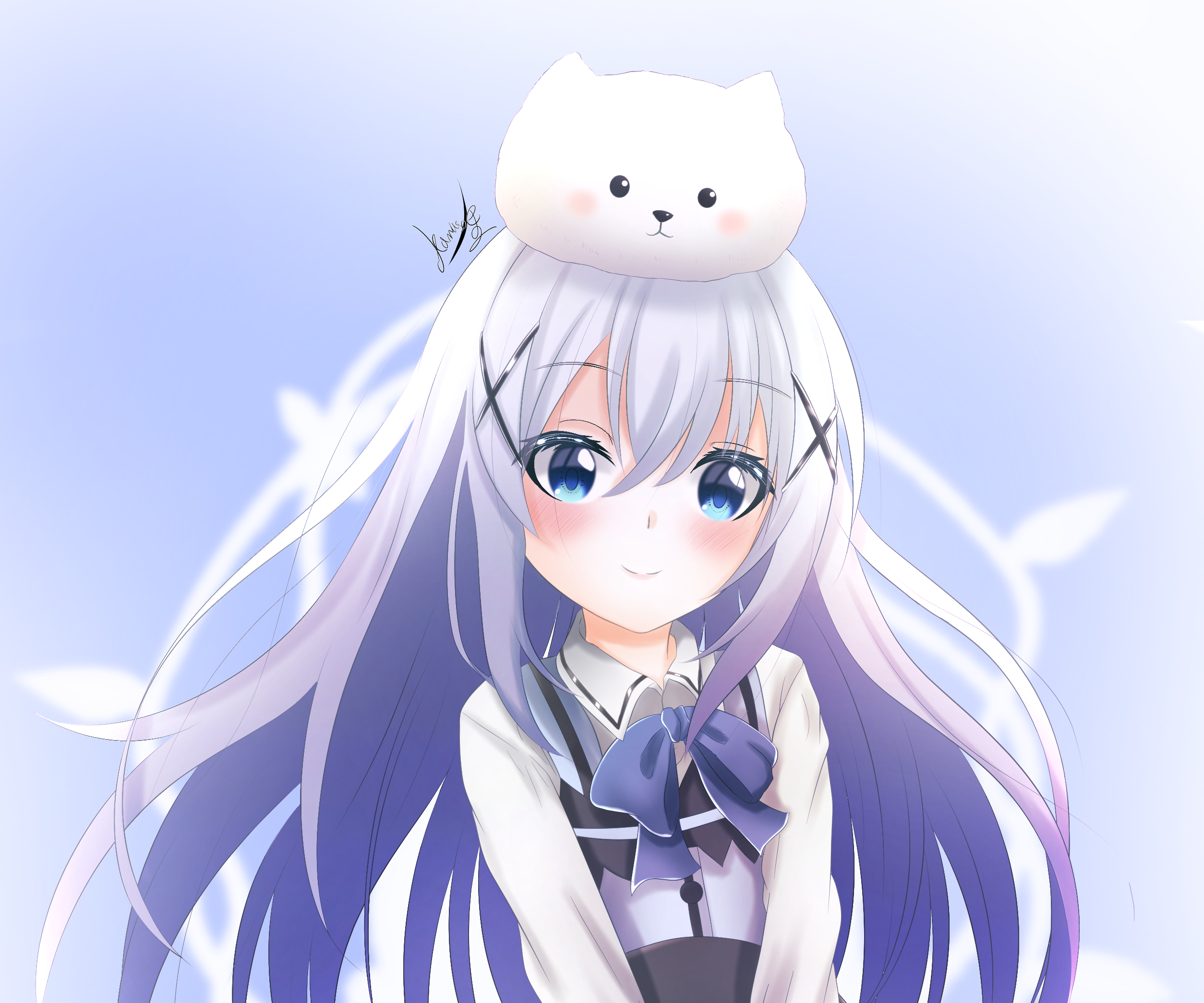 Laden Sie das Animes, Chino Kafu, Gochuumon Wa Usagi Desu Ka?, Tippy (Ist Die Bestellung Ein Kaninchen)-Bild kostenlos auf Ihren PC-Desktop herunter