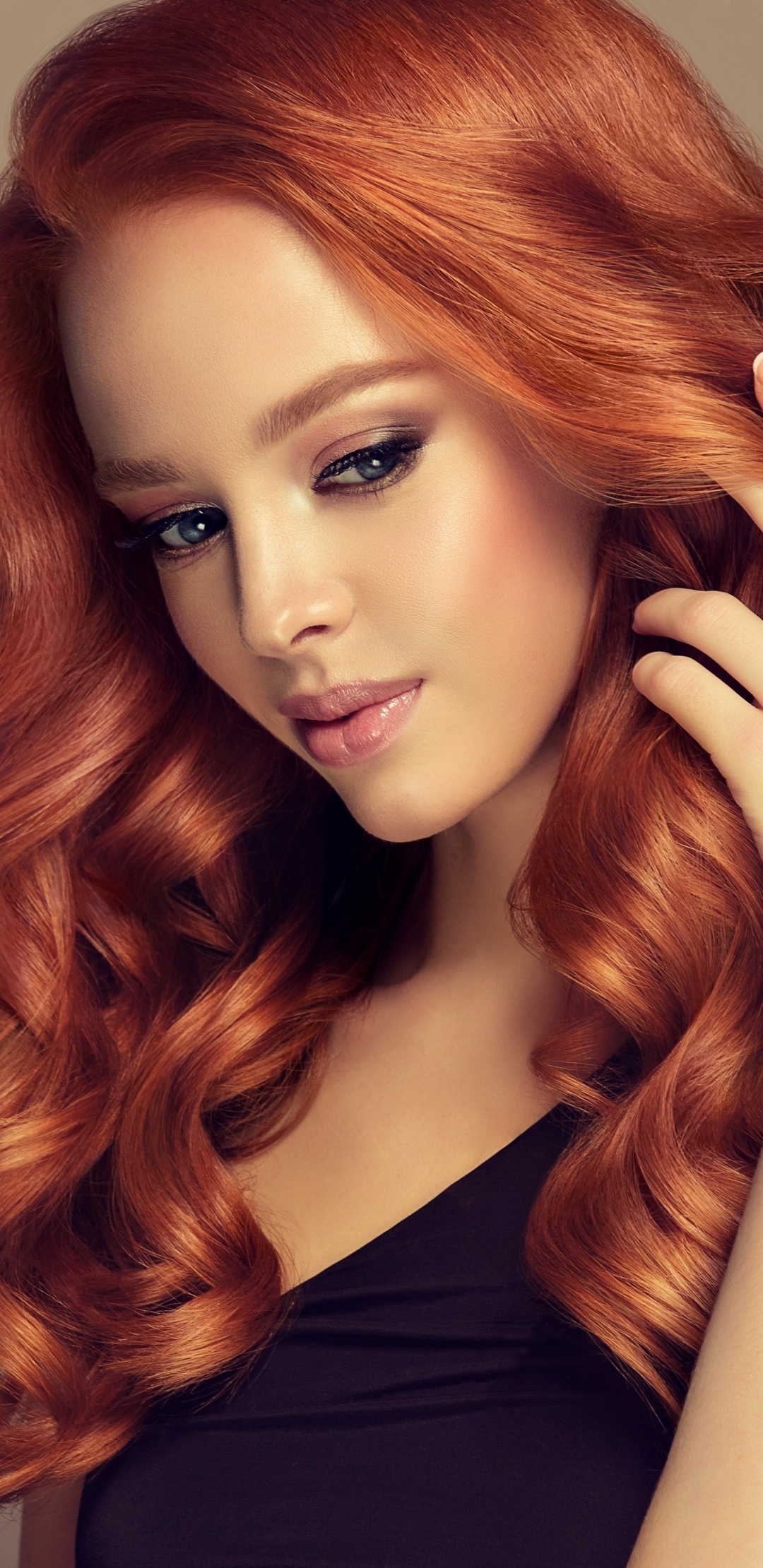 Download mobile wallpaper Redhead, Model, Women, Blue Eyes for free.