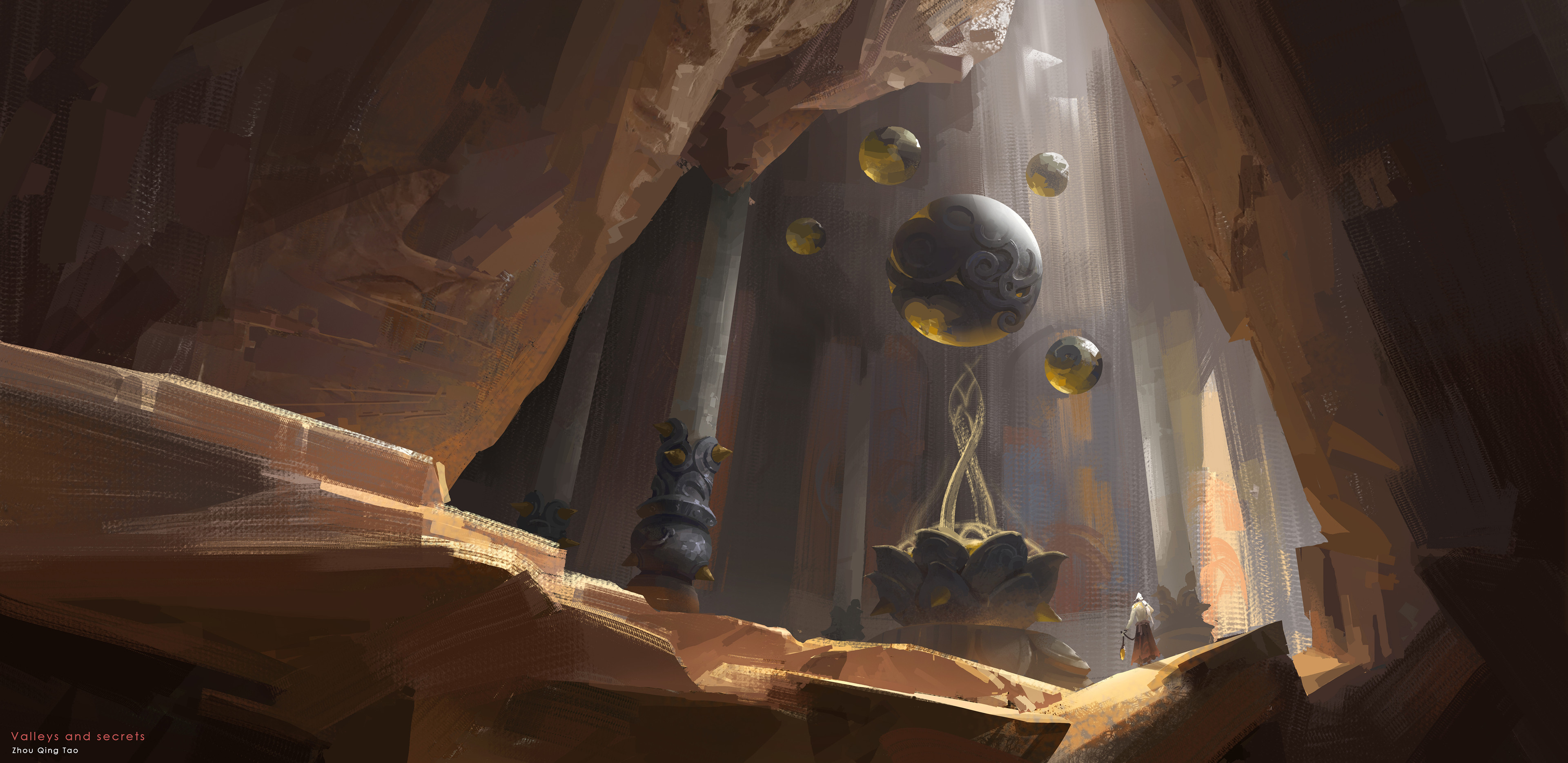 Download mobile wallpaper Fantasy, Cave, Sphere for free.