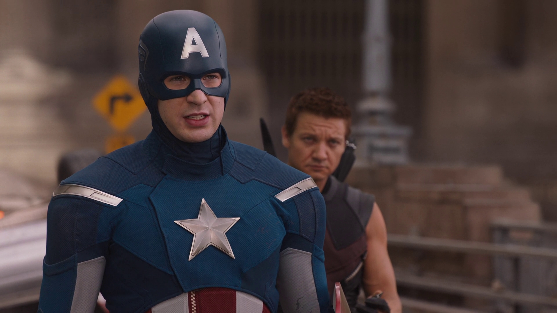 Free download wallpaper Captain America, Chris Evans, Movie, Hawkeye, The Avengers, Jeremy Renner on your PC desktop