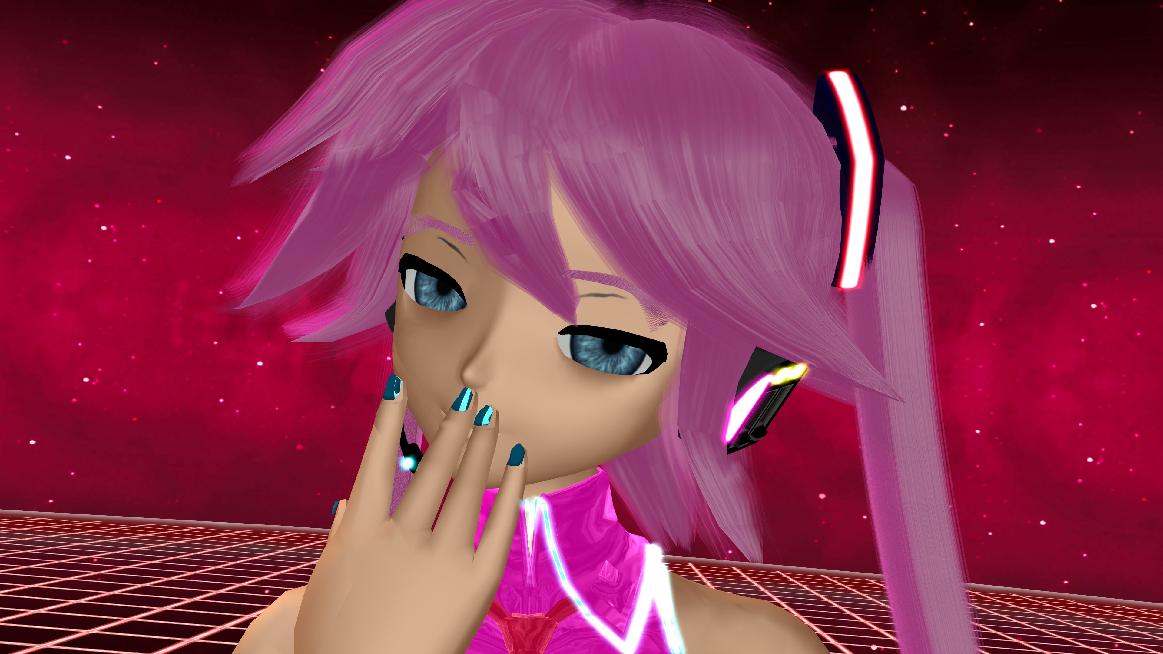 Laden Sie das Vocaloid, Blaue Augen, Pinkes Haar, Animes, Sakura Miku-Bild kostenlos auf Ihren PC-Desktop herunter