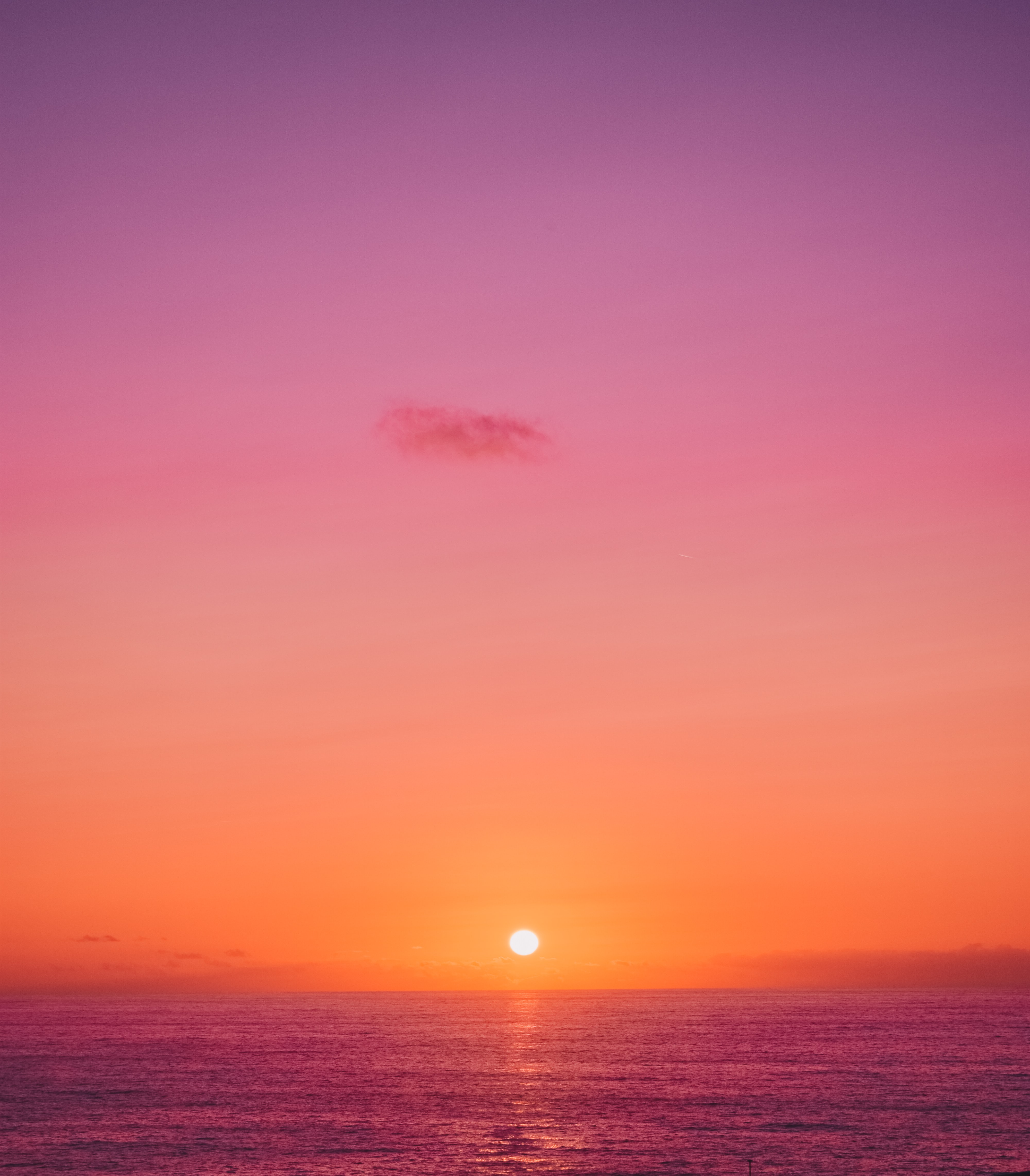 Download mobile wallpaper Nature, Horizon, Sun, Sunset, Gradient for free.