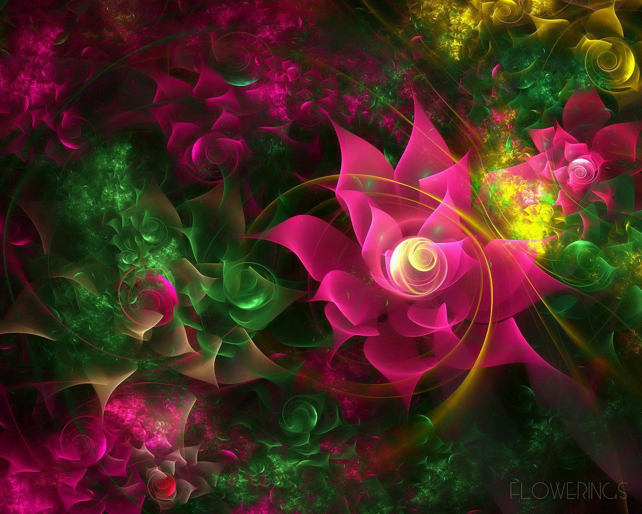 Download mobile wallpaper Waltz, Flowers, Pink, Abstract, Fractal for free.