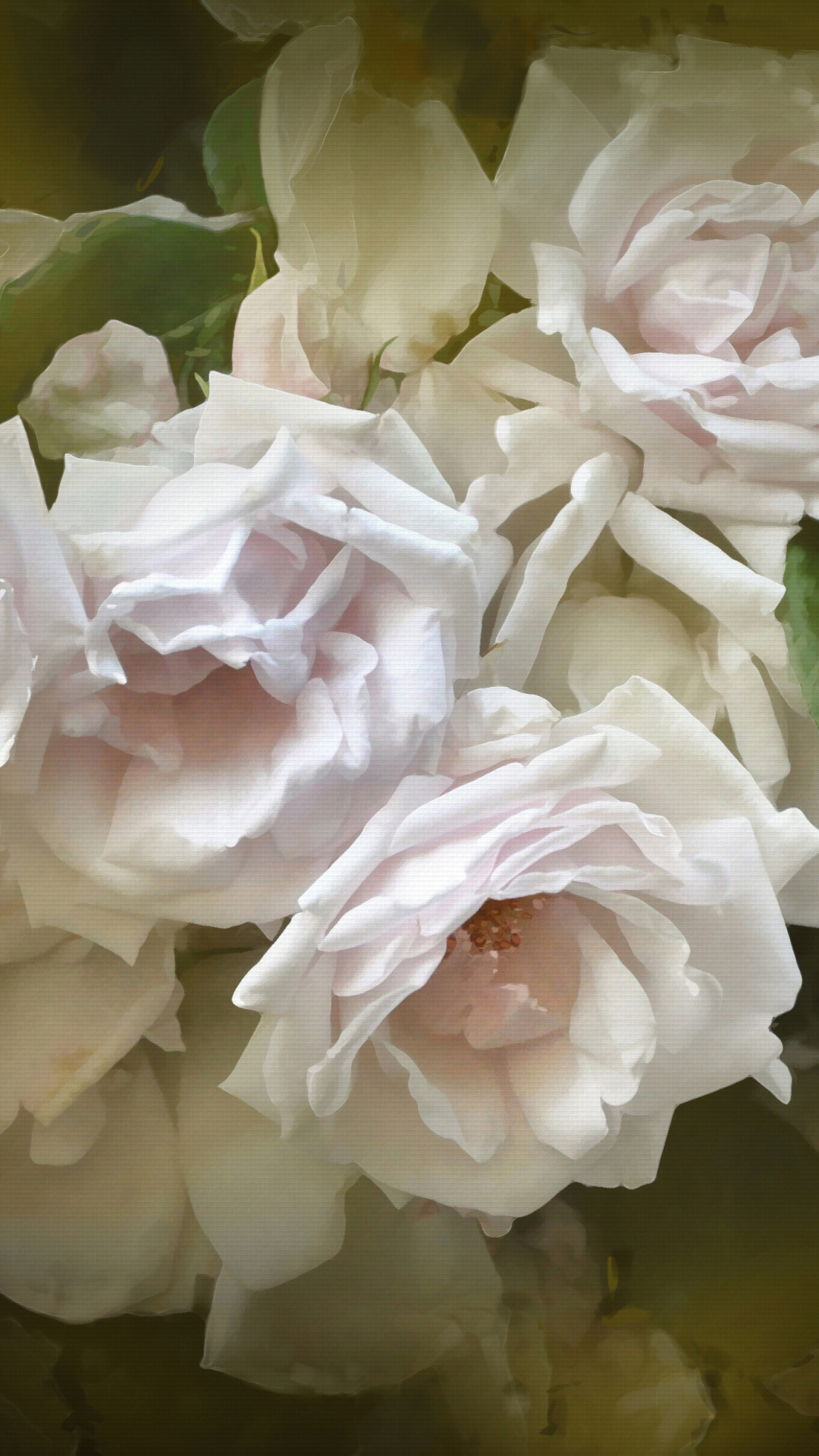 Скачати мобільні шпалери Квітка, Роза, Художній, Біла Троянда, Біла Квітка безкоштовно.
