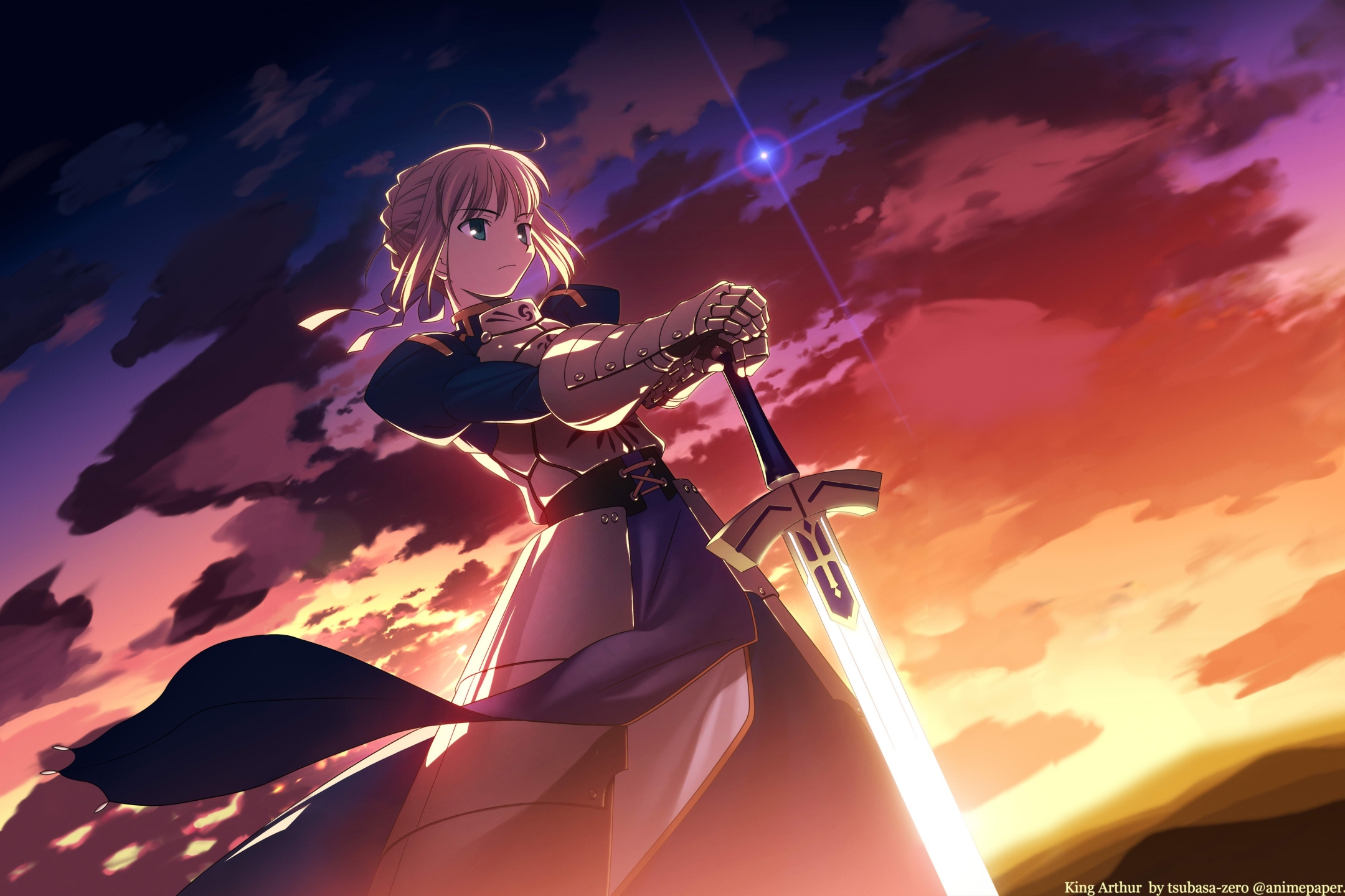 Laden Sie das Animes, Säbel (Fate Serie), Schicksal/bleib Nacht, Schicksalsserie-Bild kostenlos auf Ihren PC-Desktop herunter