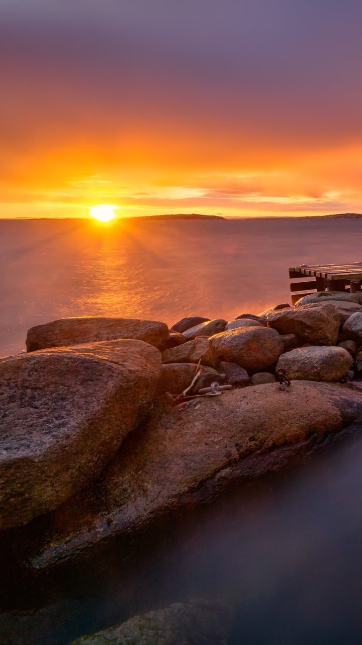 Descarga gratuita de fondo de pantalla para móvil de Naturaleza, Sol, Amanecer, Horizonte, Océano, Rayo De Sol, Tierra/naturaleza, Frijol De Sol.