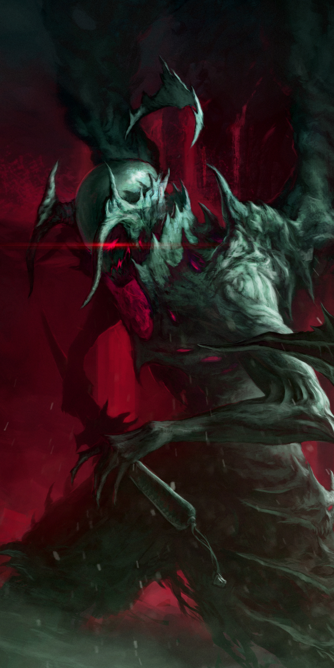 Download mobile wallpaper Dark, Warrior, Creepy, Demon for free.