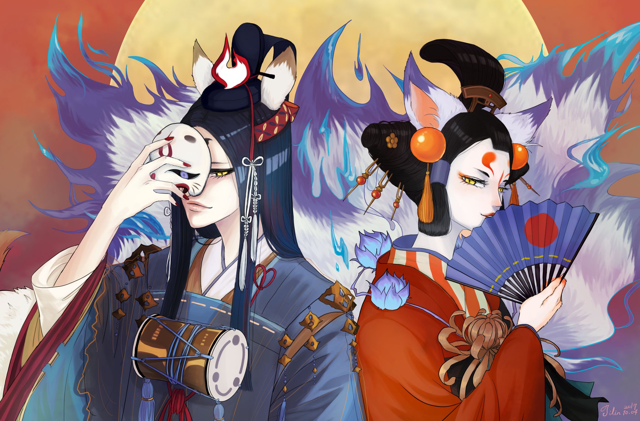 Handy-Wallpaper Animes, Onmyoji kostenlos herunterladen.