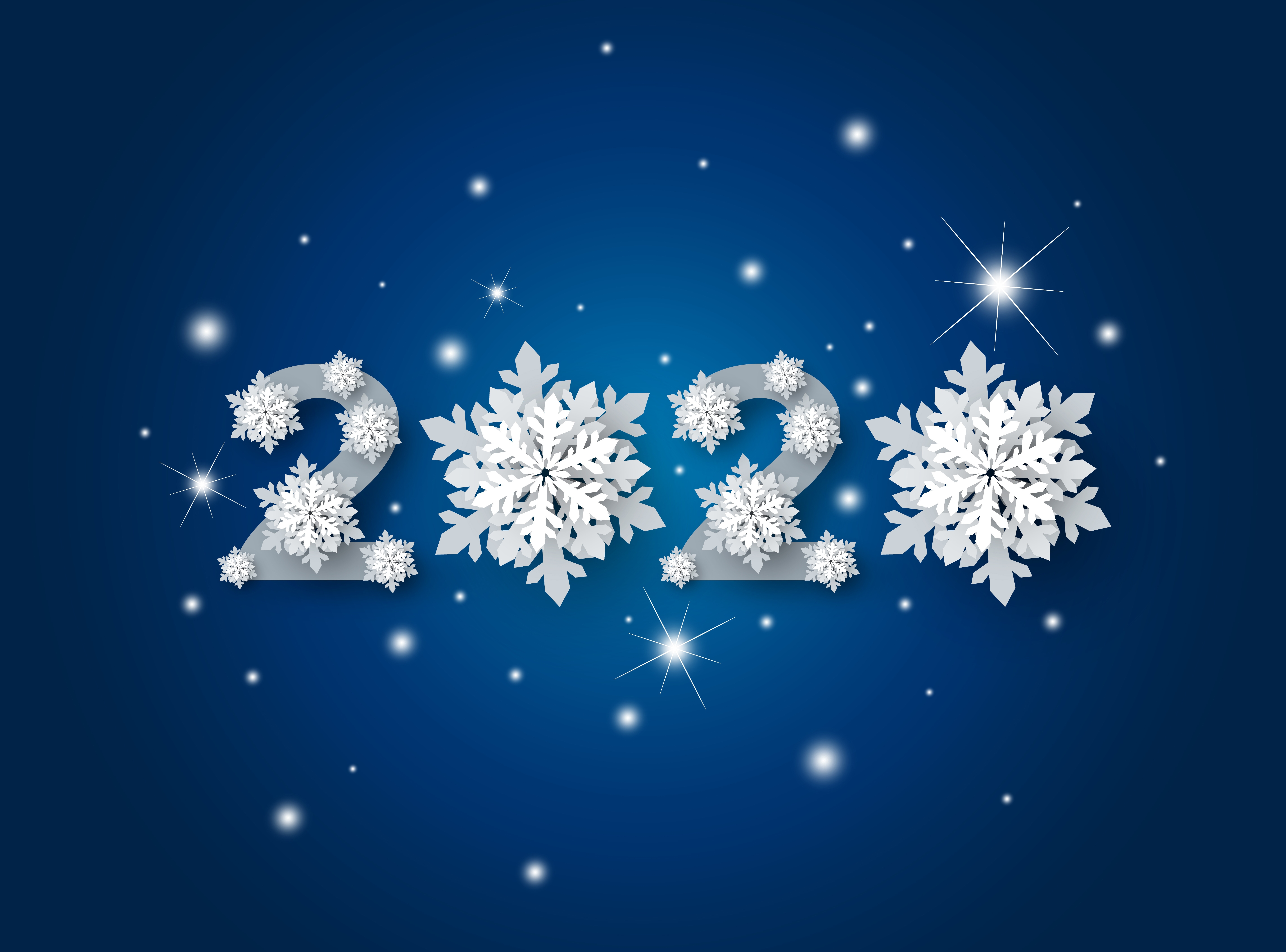 963118 Hintergrundbild herunterladen feiertage, neujahr 2020, neujahr, schnee - Bildschirmschoner und Bilder kostenlos