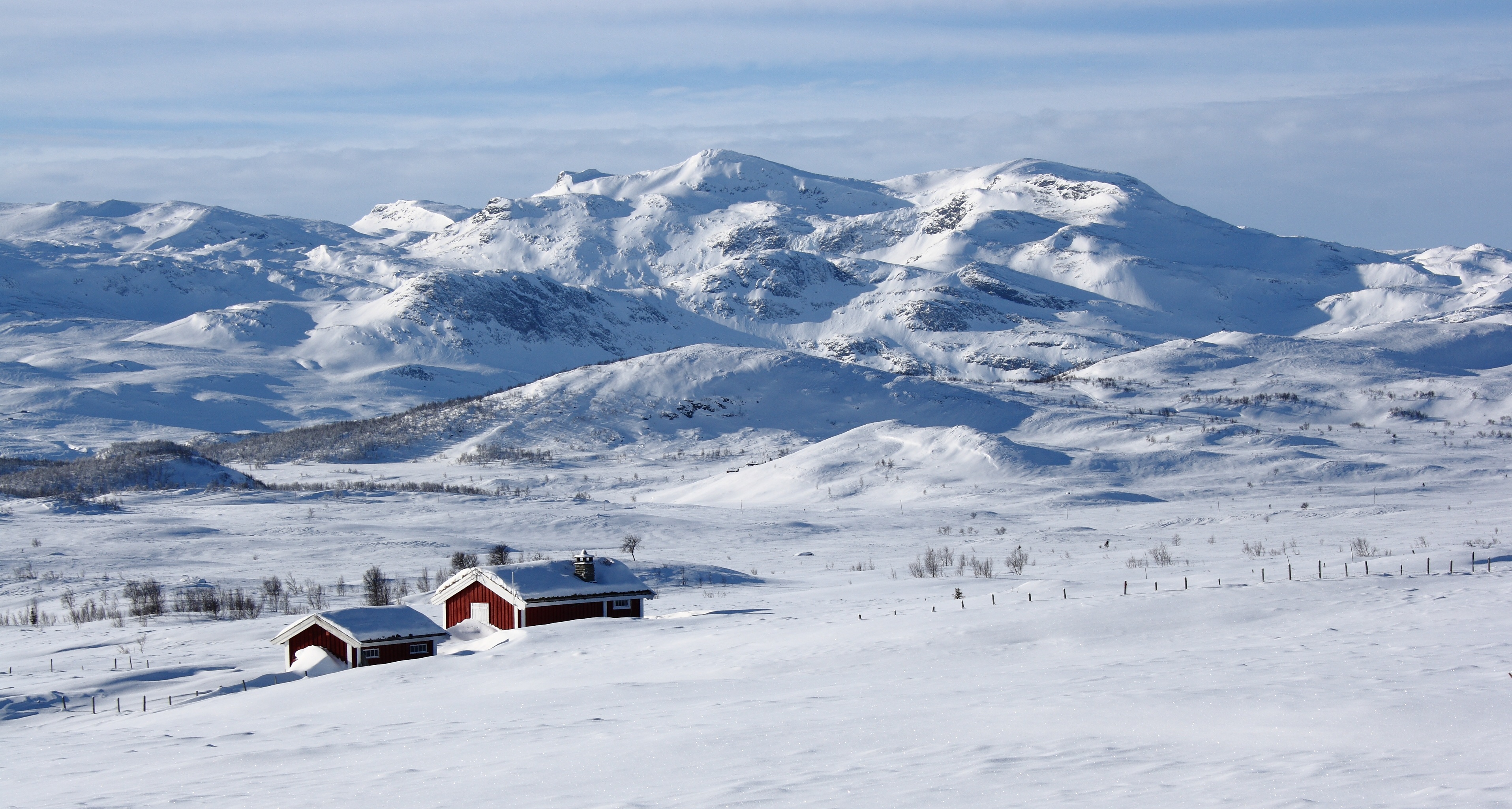 PCデスクトップに風景, 冬, 自然, 家, 雪, 山, ノルウェー, 写真撮影画像を無料でダウンロード