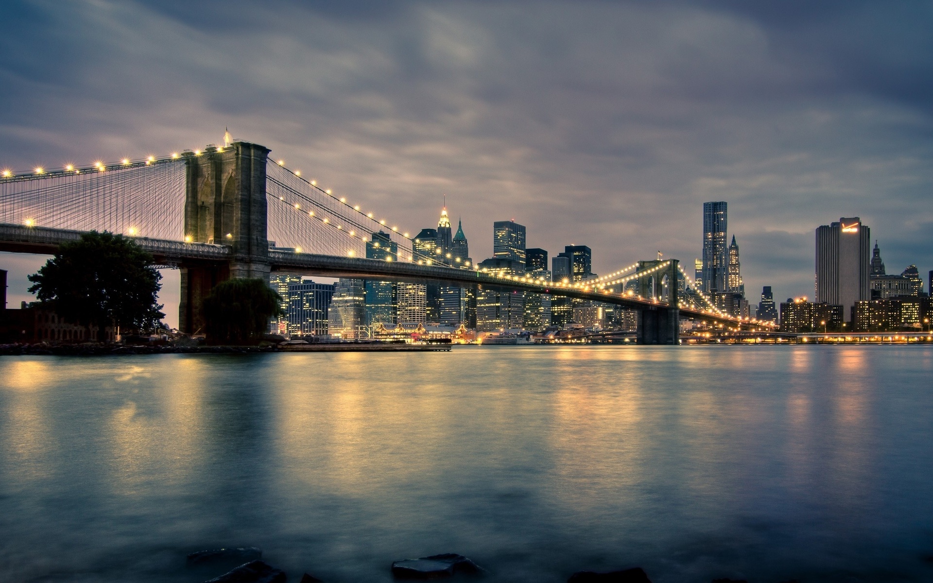 Скачать обои бесплатно Мосты, Бруклинский Мост, Сделано Человеком картинка на рабочий стол ПК