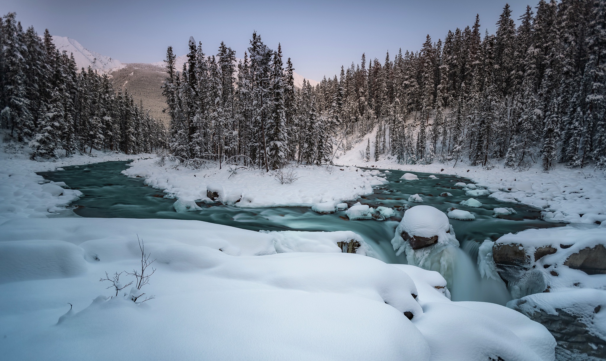 Handy-Wallpaper Winter, Natur, Schnee, Fluss, Erde/natur kostenlos herunterladen.