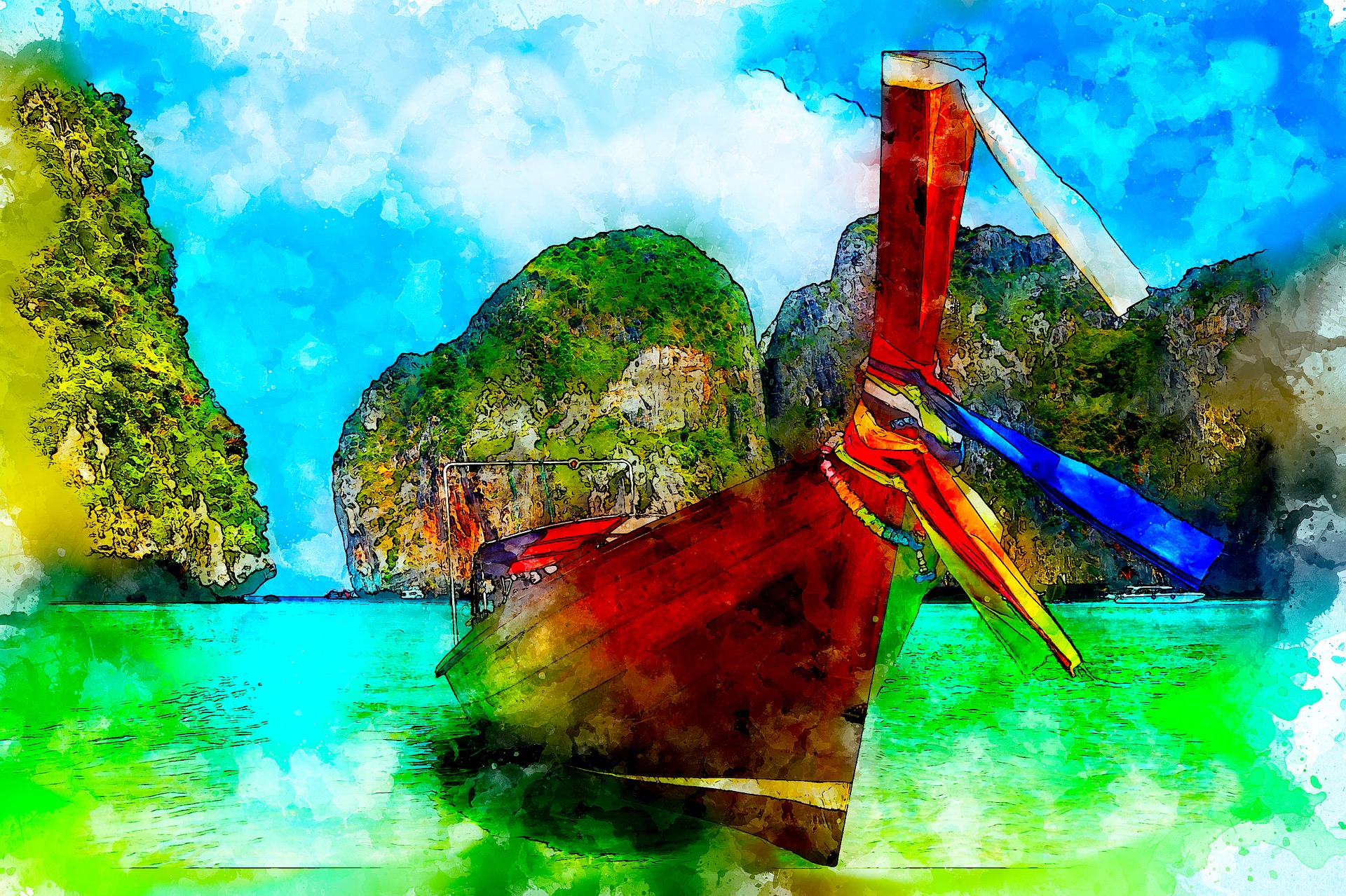 Laden Sie das Boot, Künstlerisch-Bild kostenlos auf Ihren PC-Desktop herunter