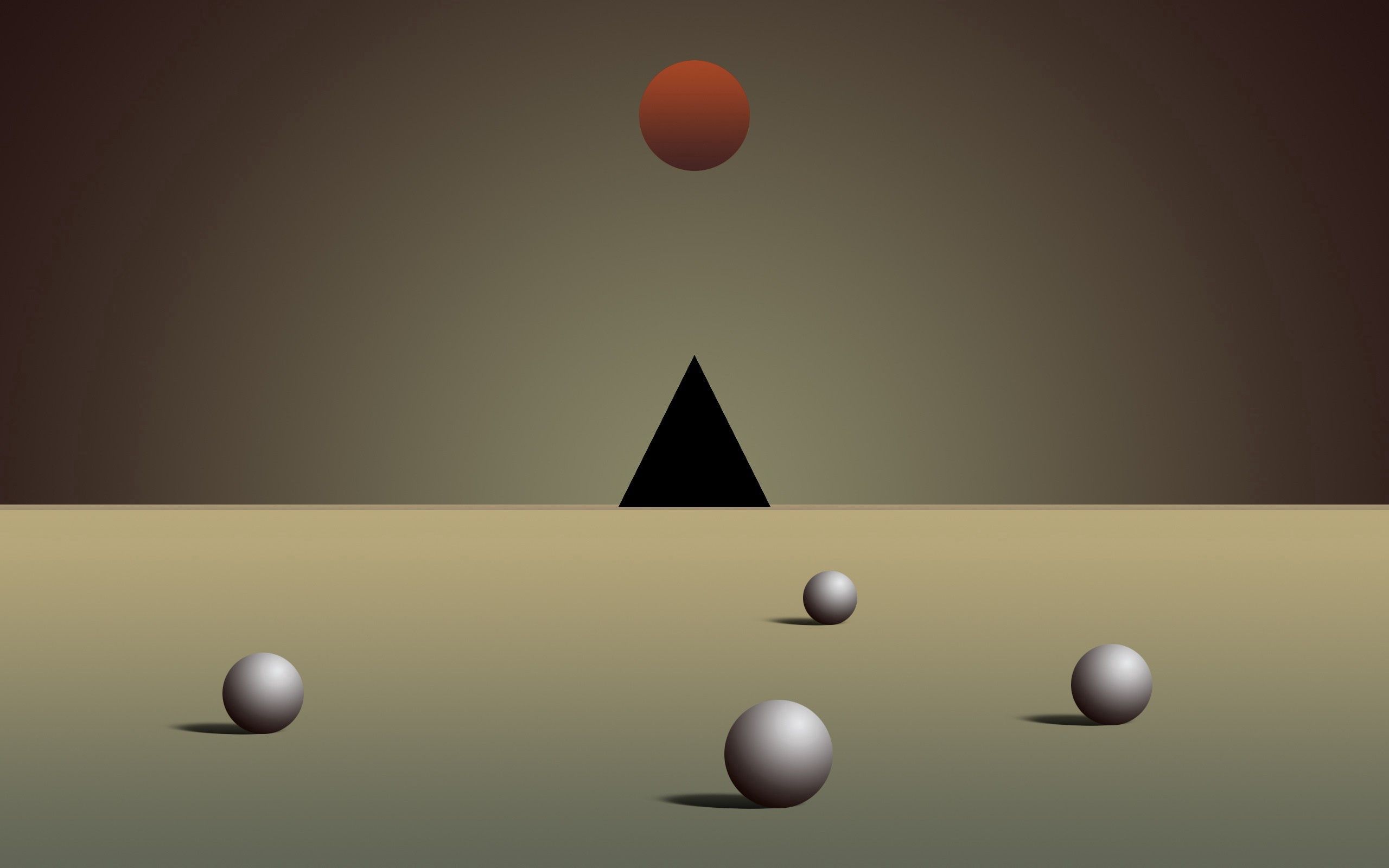 figurines, background, abstract, ball, figures, triangle