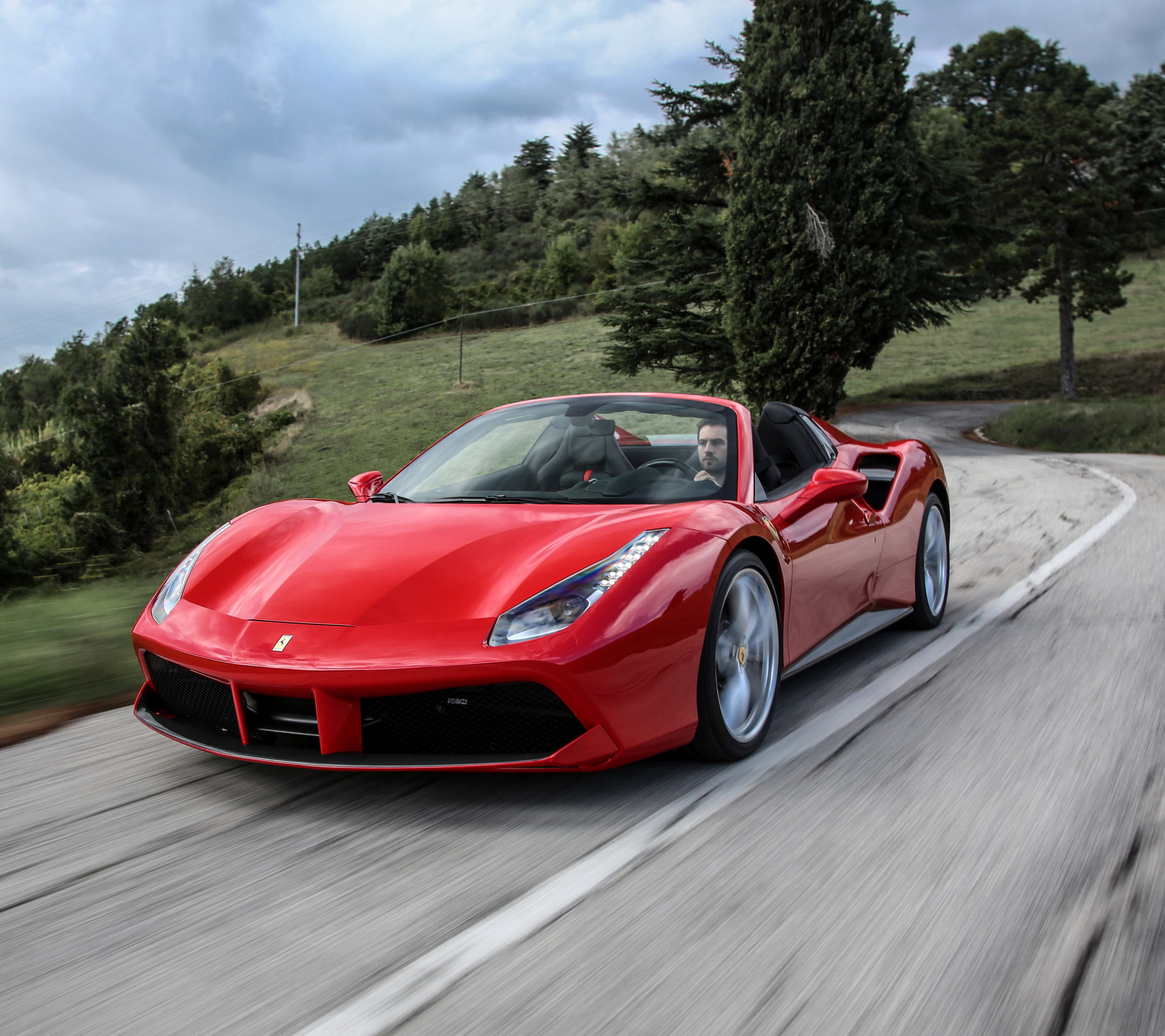 Handy-Wallpaper Ferrari, Fahrzeuge, Ferrari 488 Spinne kostenlos herunterladen.