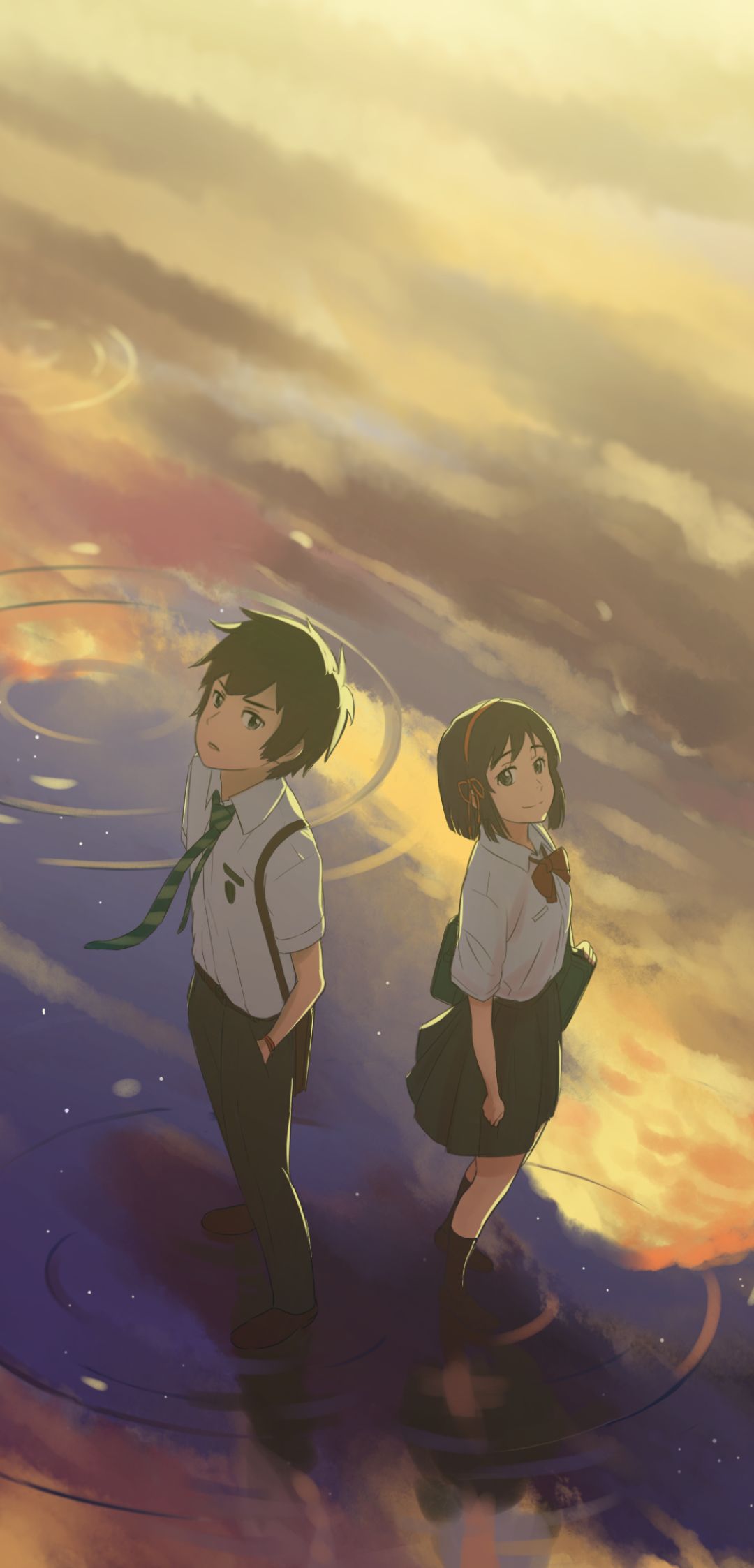 Téléchargez des papiers peints mobile Animé, Your Name, Kimi No Na Wa, Mitsuha Miyamizu, Taki Tachibana gratuitement.