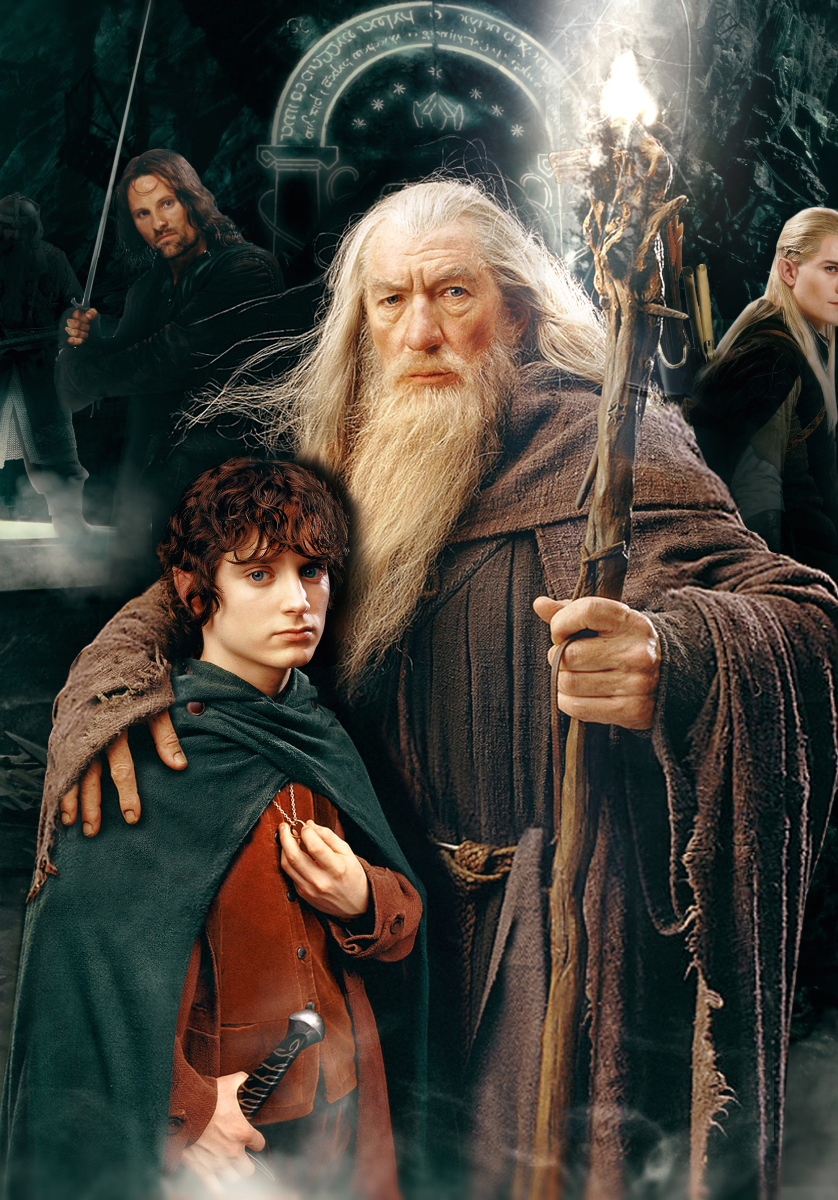 Descarga gratuita de fondo de pantalla para móvil de El Señor De Los Anillos, Películas, Gandalf, Señor De Los Anillos, Frodo Bolsón, Aragorn.