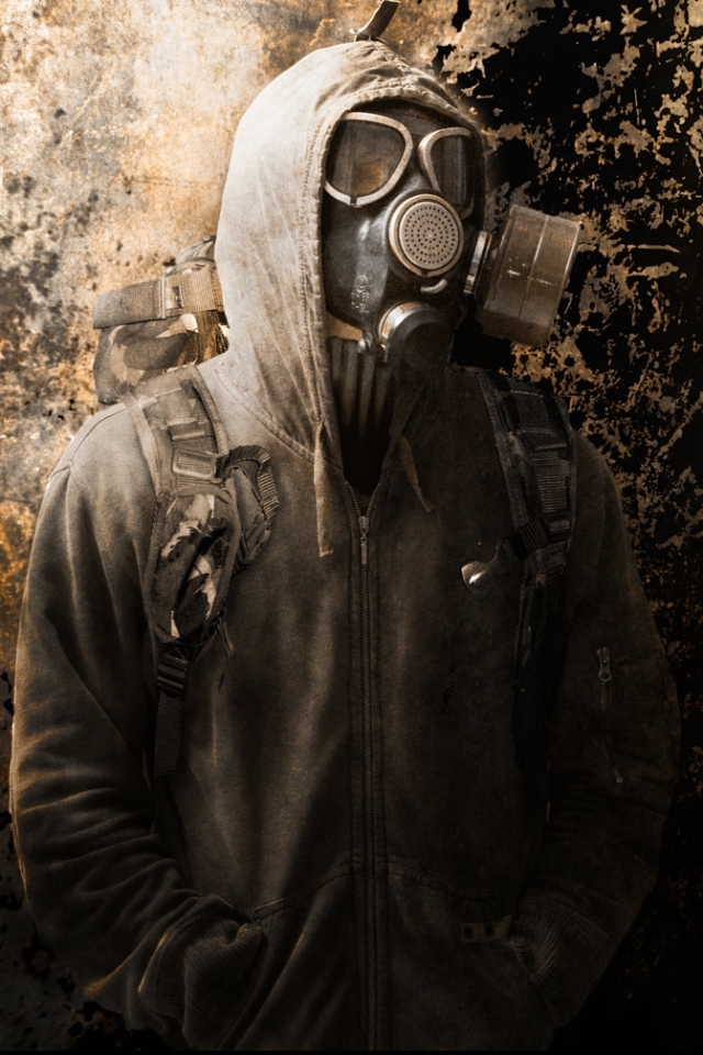 Download mobile wallpaper Dark, Gas Mask for free.