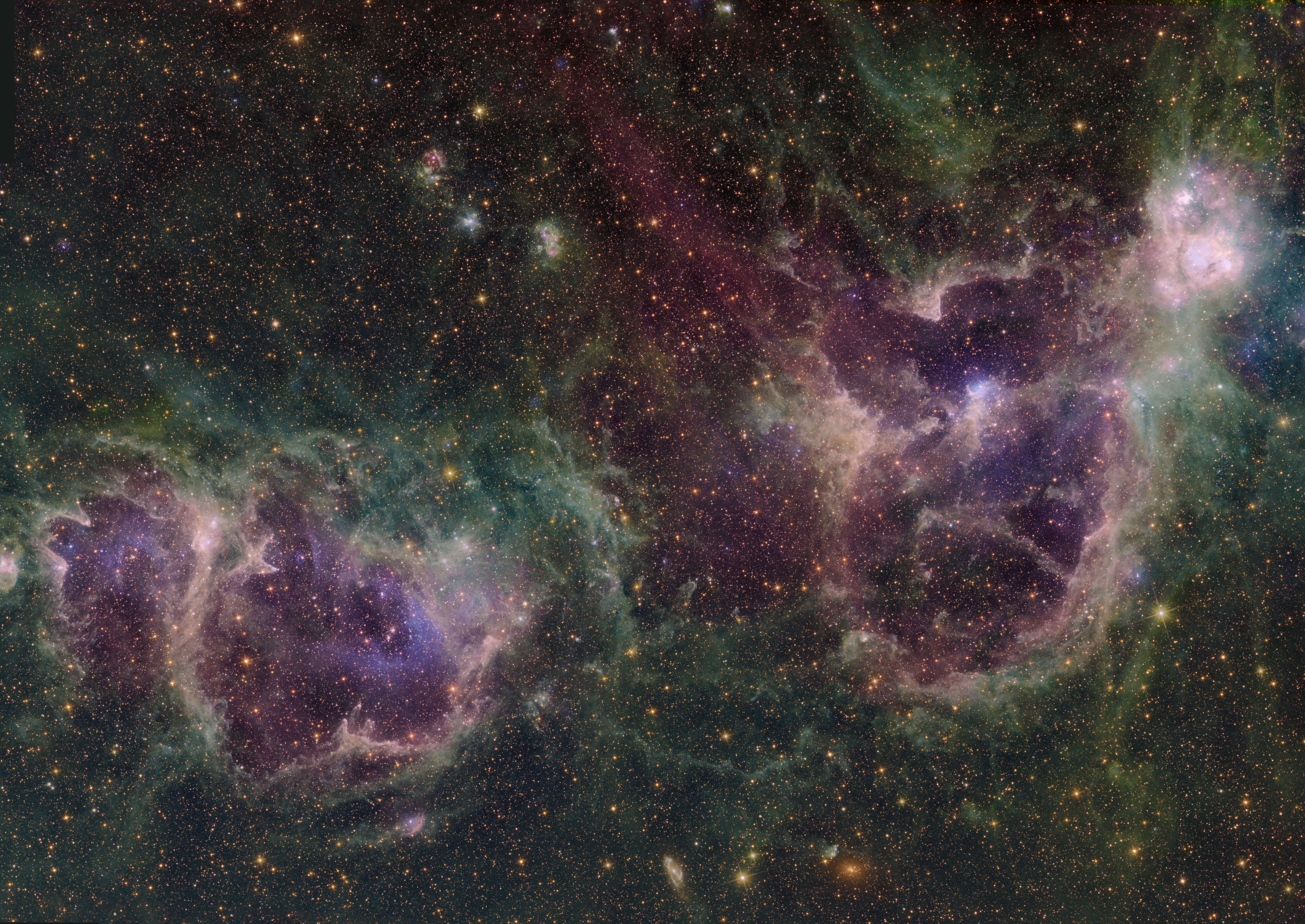 Download mobile wallpaper Pleiad, Stars, Motley, Multicolored, Nebula, Universe, Galaxy for free.