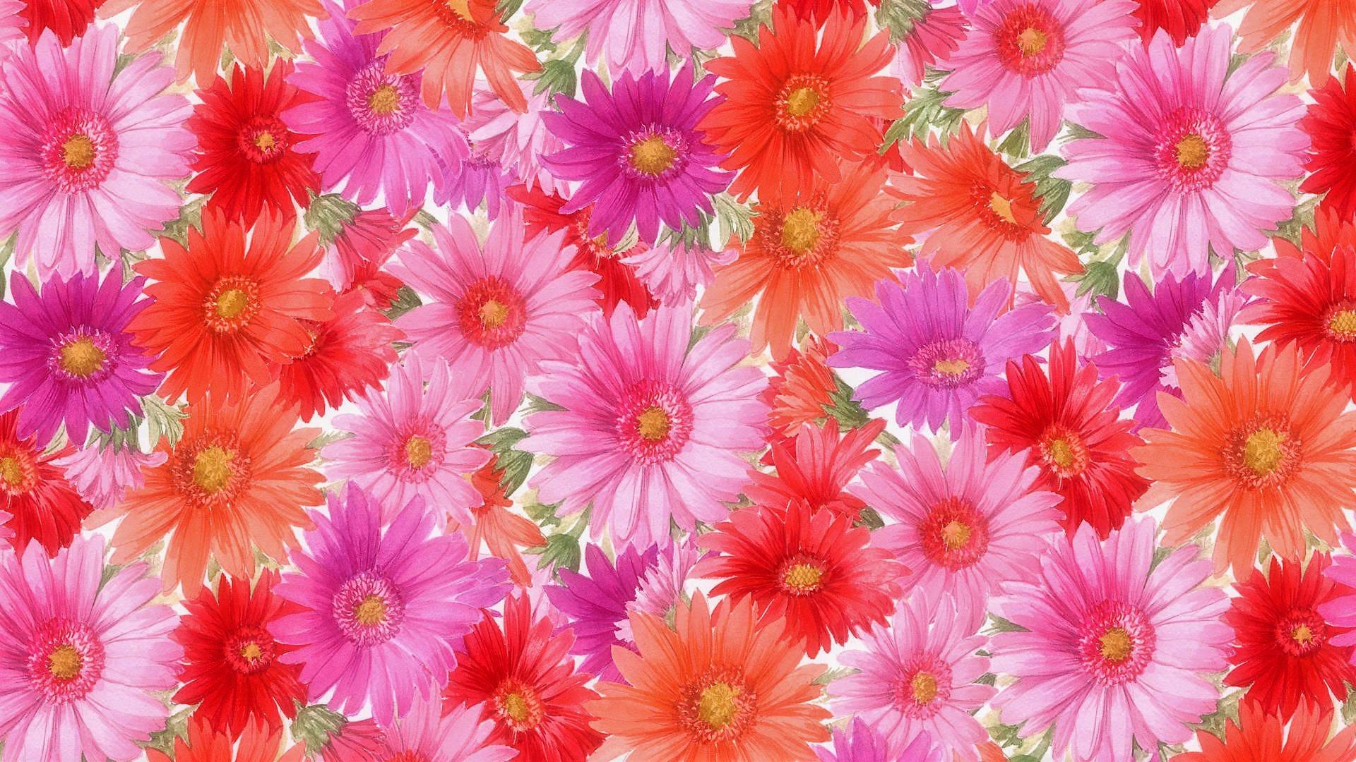 Laden Sie das Blumen, Gerbera, Blume, Künstlerisch, Rote Blume, Pinke Blume, Orangene Blume-Bild kostenlos auf Ihren PC-Desktop herunter