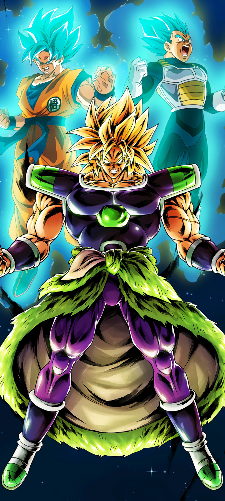 Download mobile wallpaper Anime, Goku, Vegeta (Dragon Ball), Super Saiyan, Broly (Dragon Ball), Super Saiyan Blue, Dragon Ball Super: Broly for free.