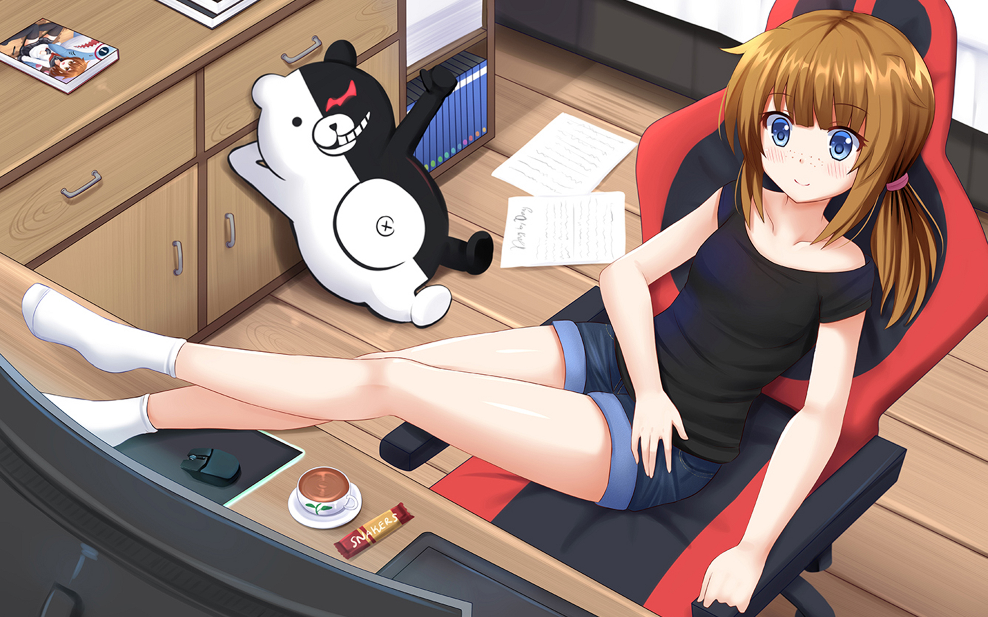 Laden Sie das Original, Animes, Überkreuzung, Danganronpa-Bild kostenlos auf Ihren PC-Desktop herunter