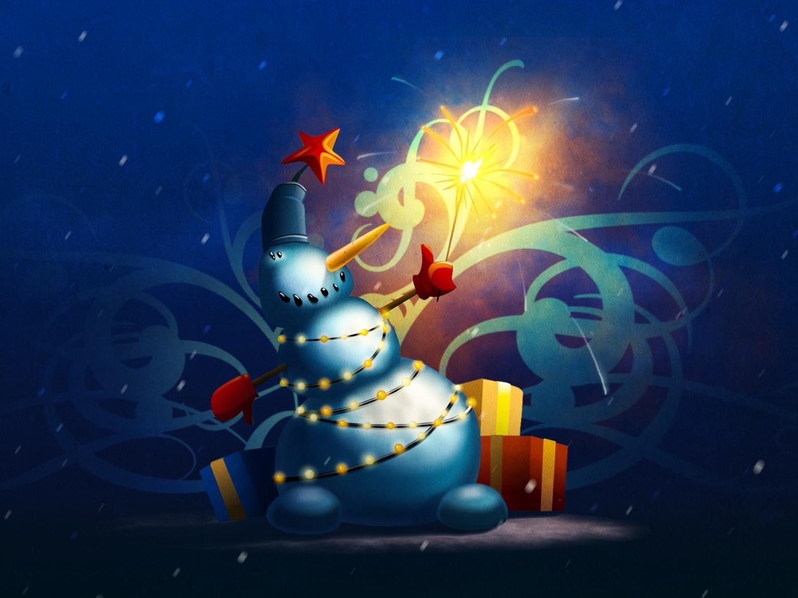 Скачать обои бесплатно Рождество (Christmas Xmas), Праздники, Новый Год (New Year), Рисунки картинка на рабочий стол ПК