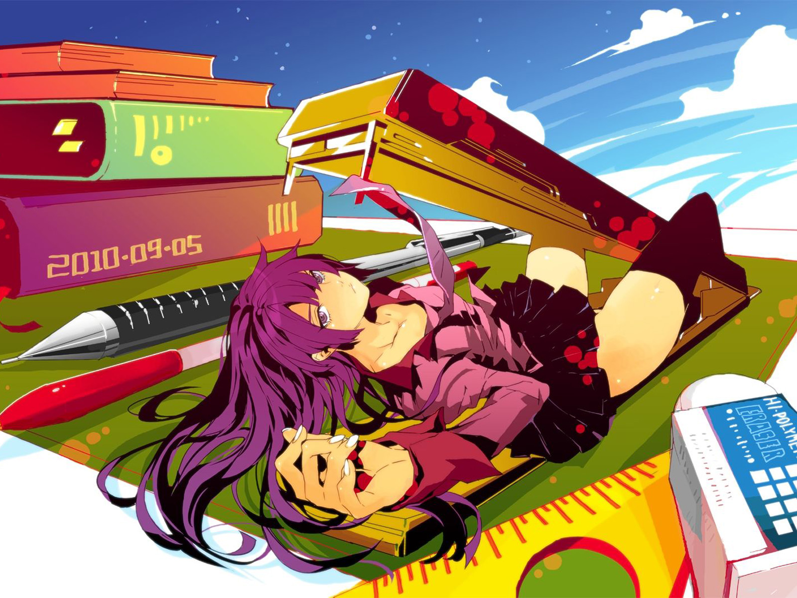 Handy-Wallpaper Animes, Monogatari (Serie), Hitagi Senjogahara kostenlos herunterladen.