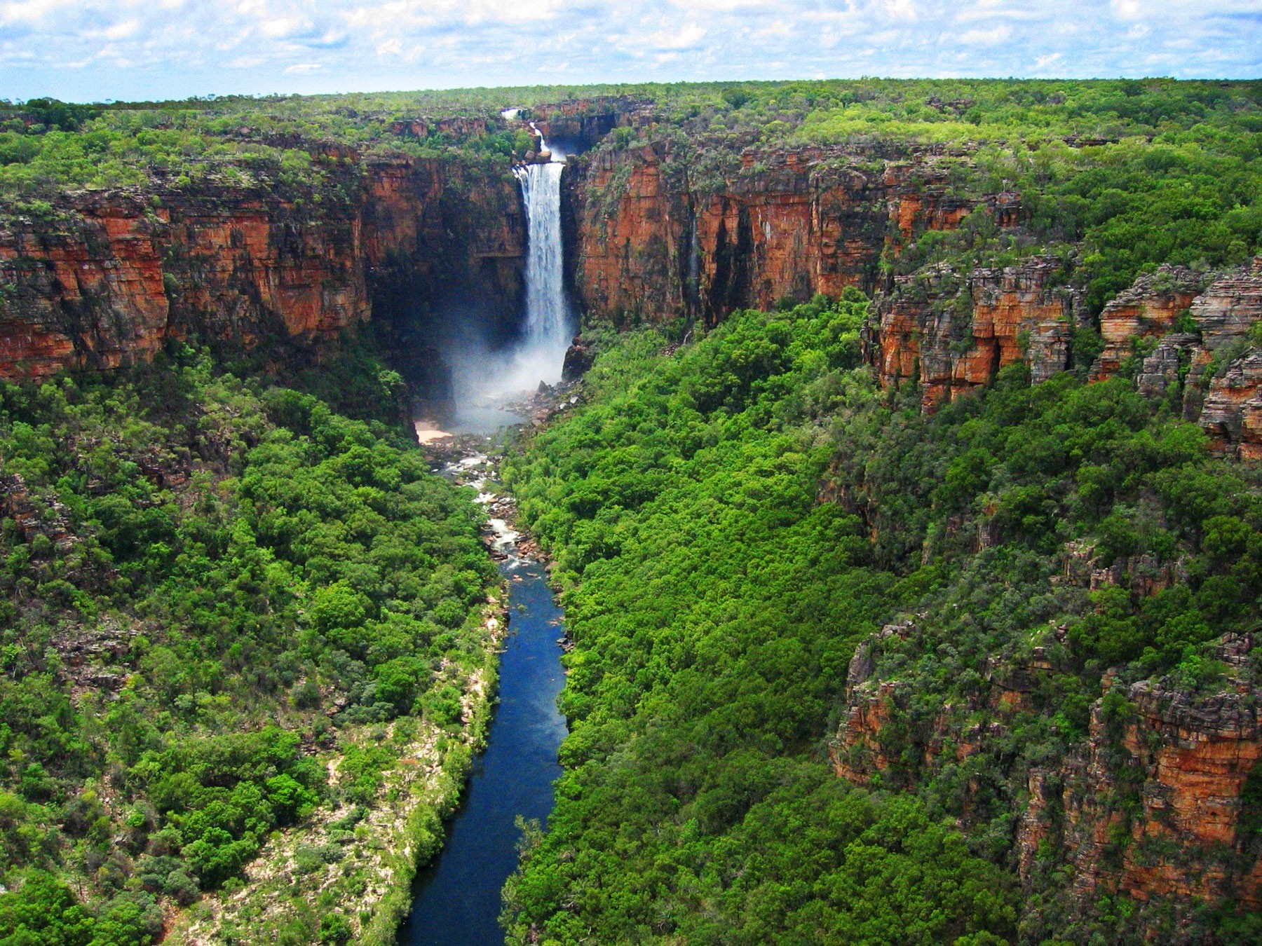 Скачати мобільні шпалери Водоспади, Водоспад, Дерево, Земля, Національний Парк, Австралія безкоштовно.