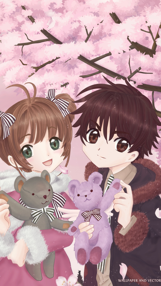 Download mobile wallpaper Anime, Teddy Bear, Cardcaptor Sakura, Sakura Kinomoto, Syaoran Li for free.