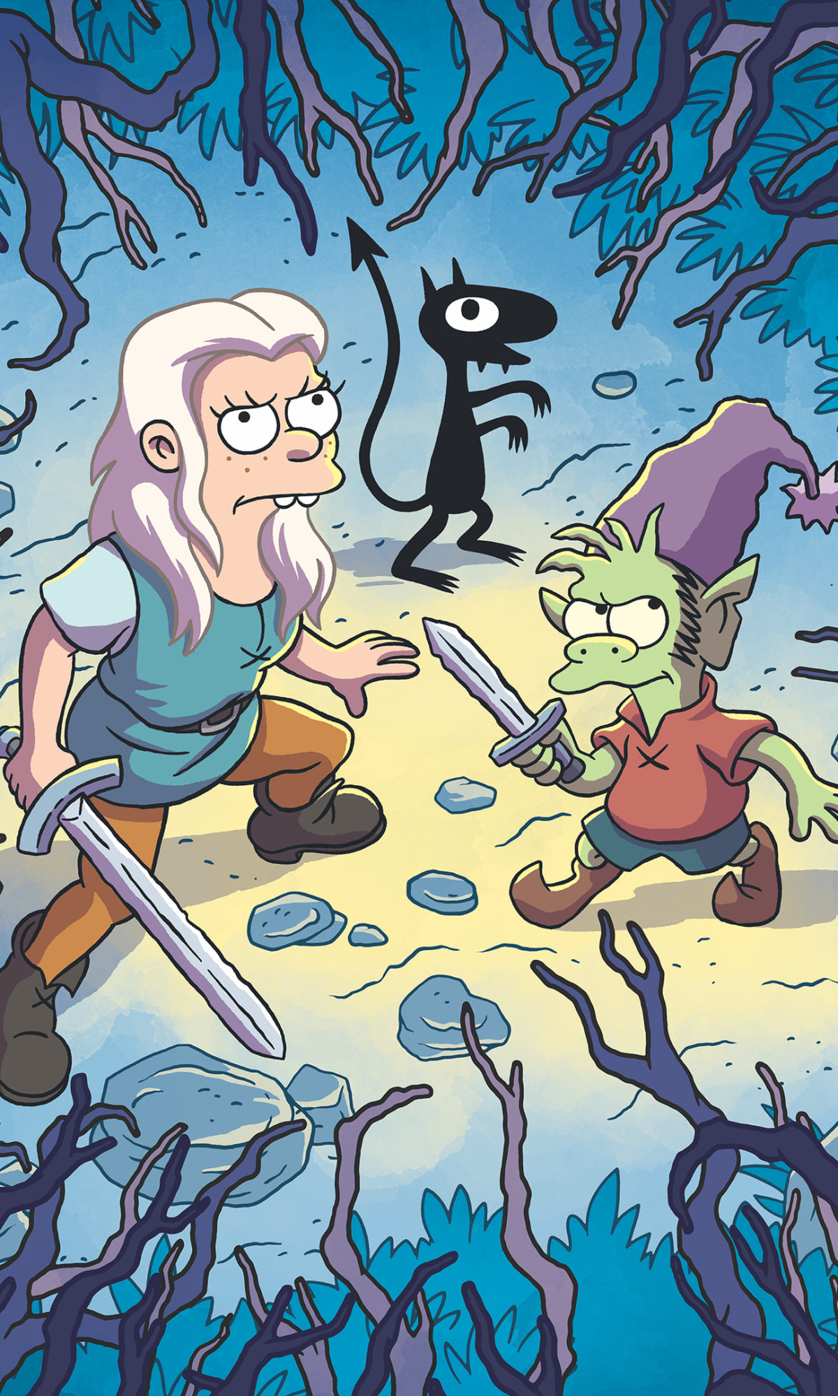 Download mobile wallpaper Tv Show, Bean (Disenchantment), Elfo (Disenchantment), Luci (Disenchantment), Disenchantment for free.