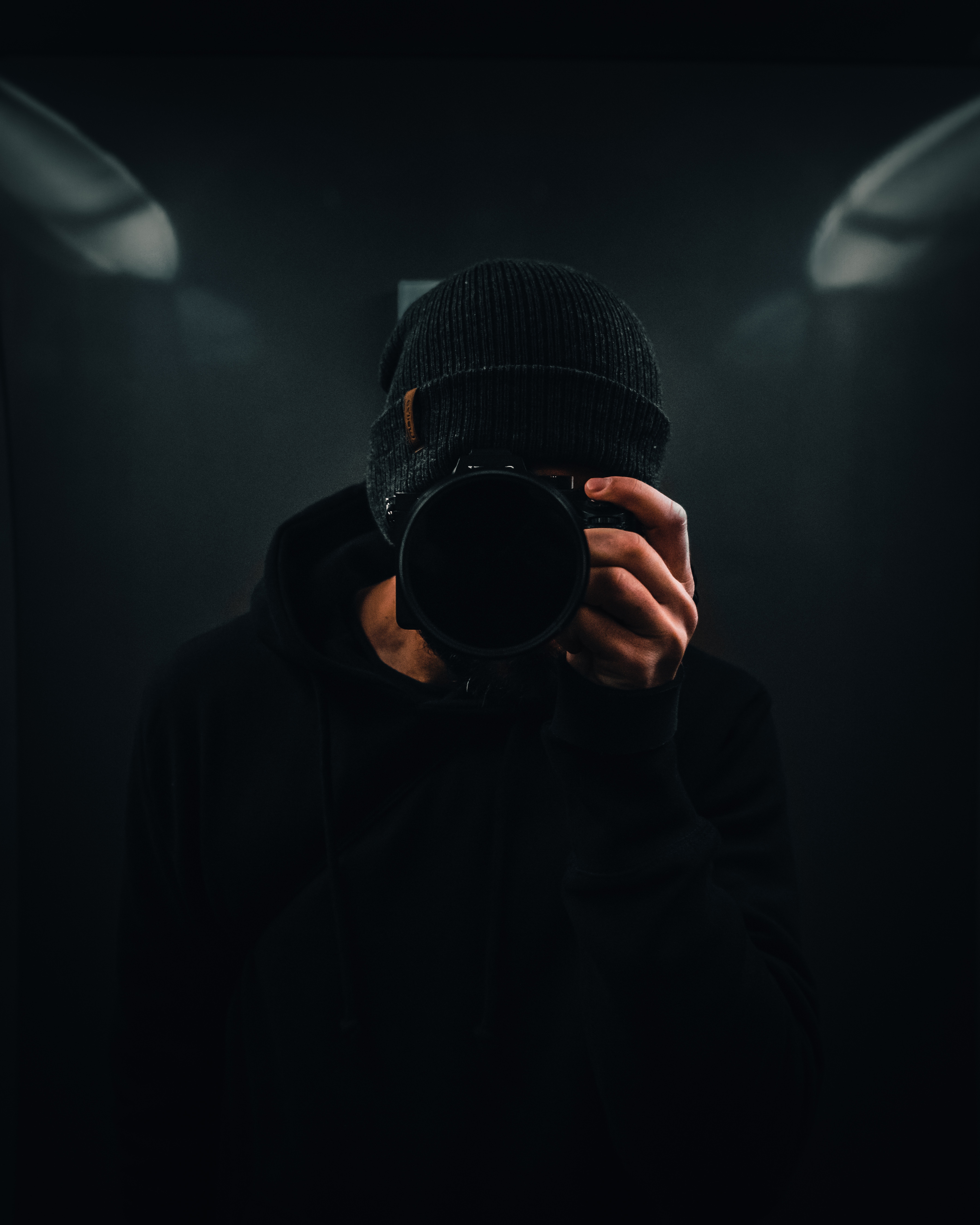 camera, photographer, black, dark cellphone