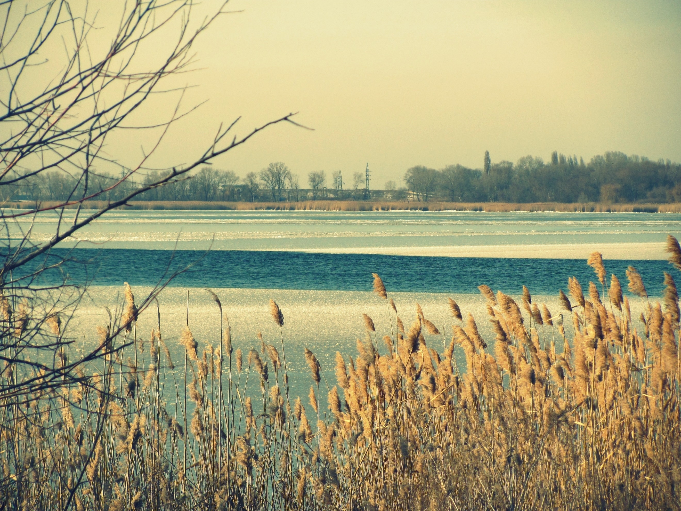 Download mobile wallpaper Winter, Rivers, Bank, Shore, Ice, Nature for free.