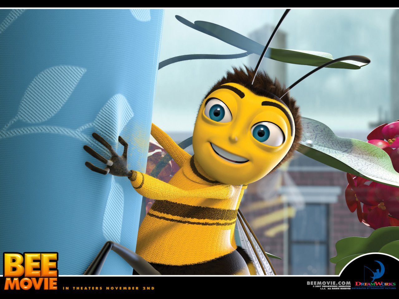 10113 скачать обои пчелы, мультфильмы, би муви (bee movie), насекомые - заставки и картинки бесплатно