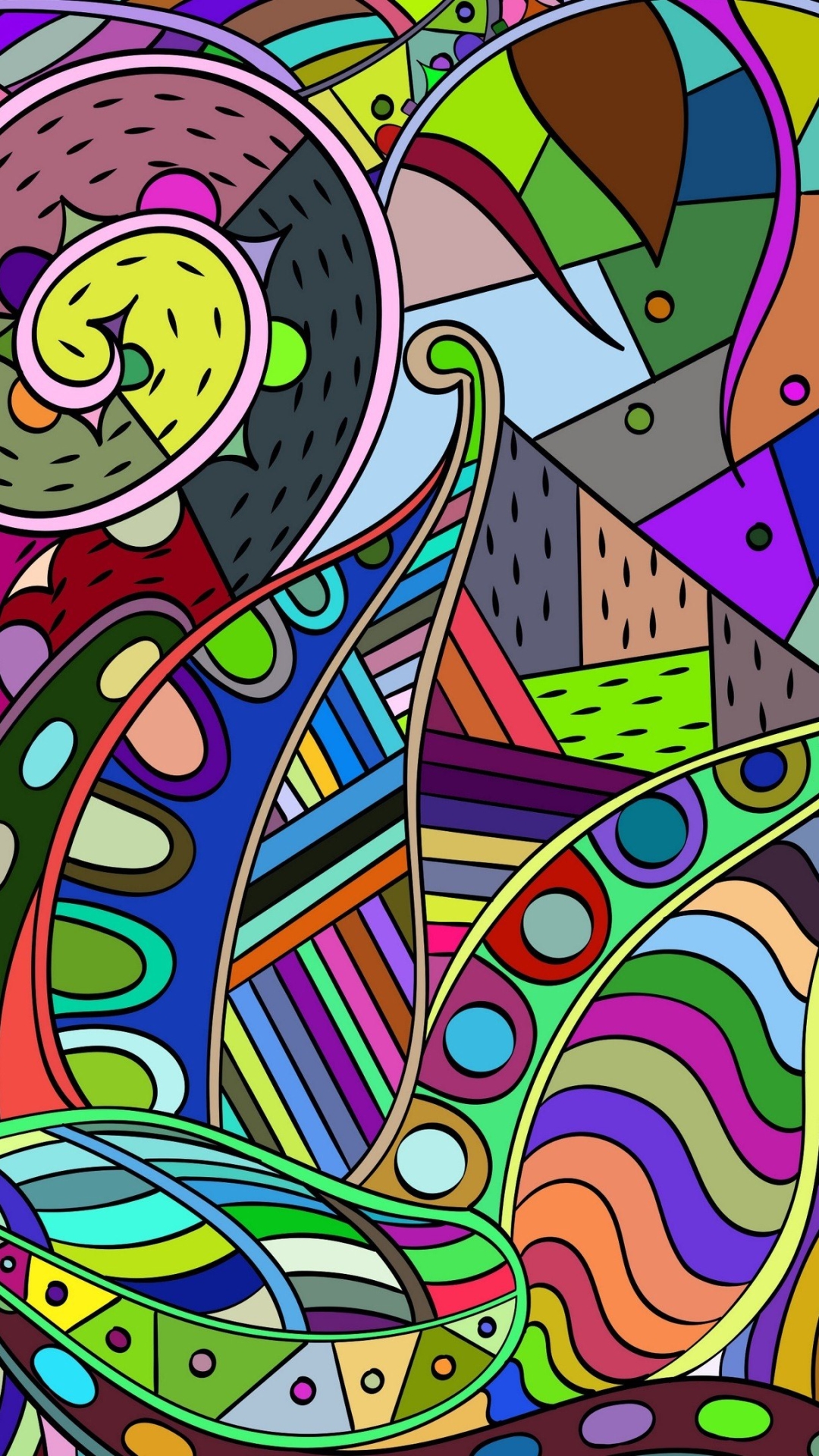 Download mobile wallpaper Abstract, Colors, Shapes, Psychedelic for free.