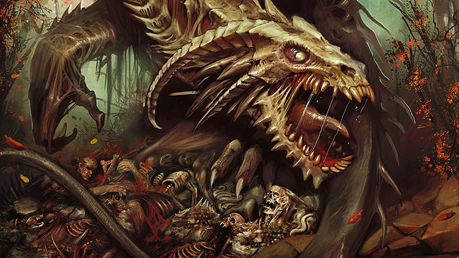 Free download wallpaper Death, Dark, Dragon, Creature, Evil, Skeleton on your PC desktop