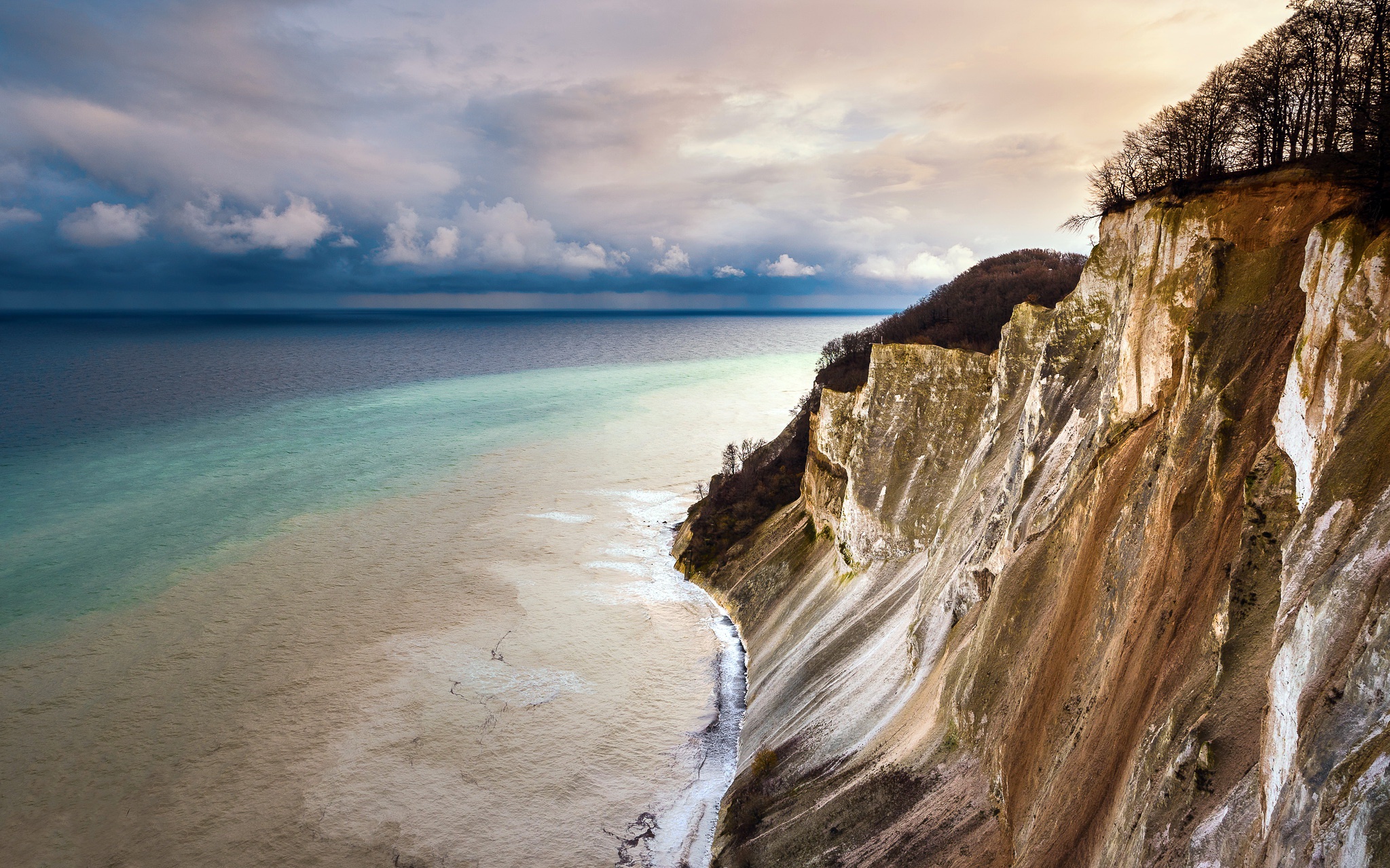 Handy-Wallpaper Natur, Horizont, Küste, Ozean, Klippe, Wolke, Erde/natur kostenlos herunterladen.