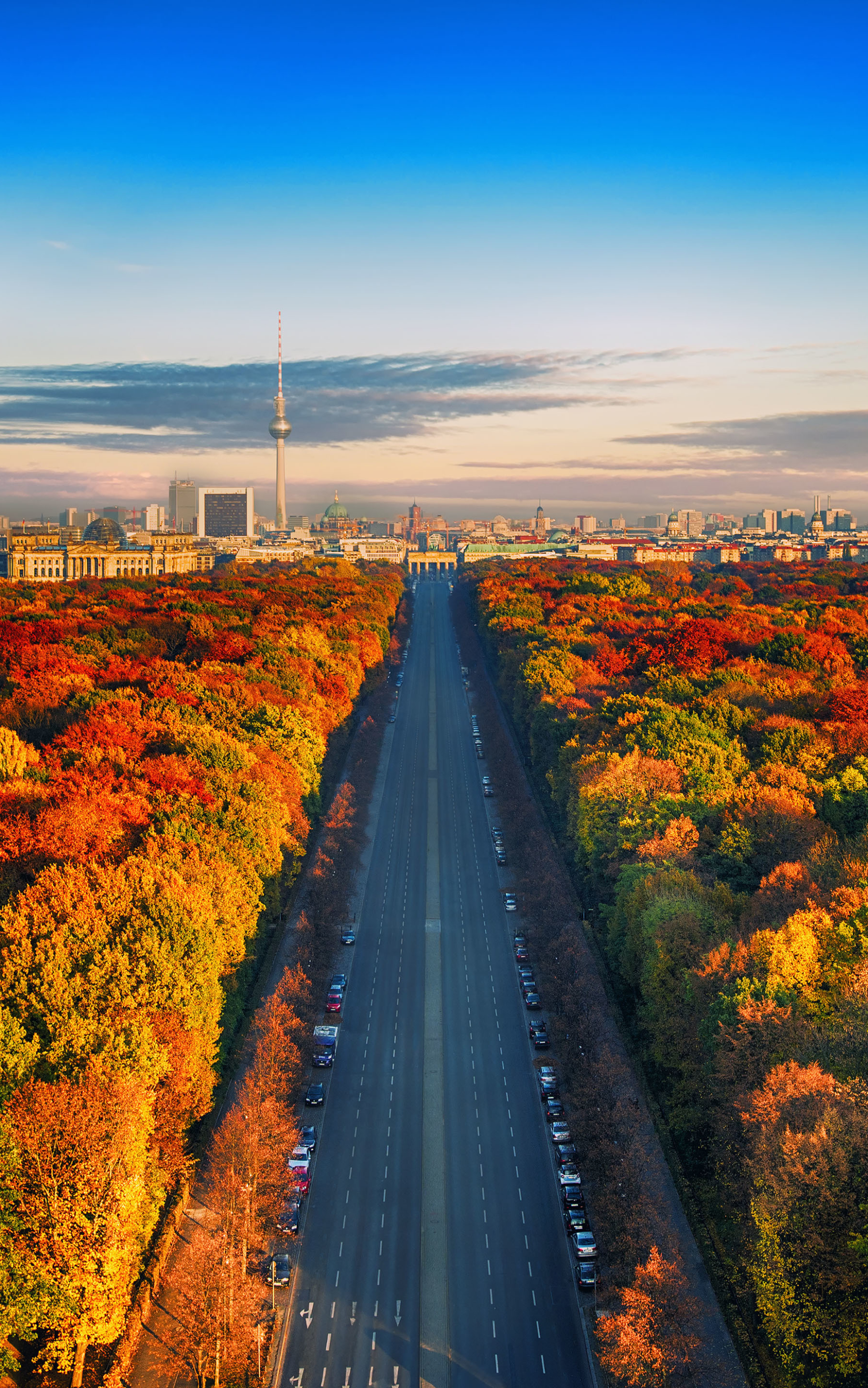 Download mobile wallpaper Berlin, Road, Fall, Germany, Highway, Man Made for free.