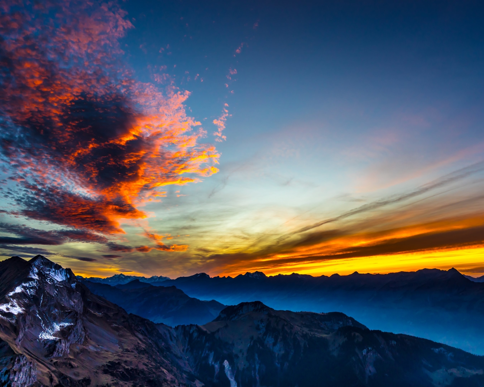 Téléchargez des papiers peints mobile Coucher De Soleil, Montagne, Nuage, Ciel, Terre/nature gratuitement.