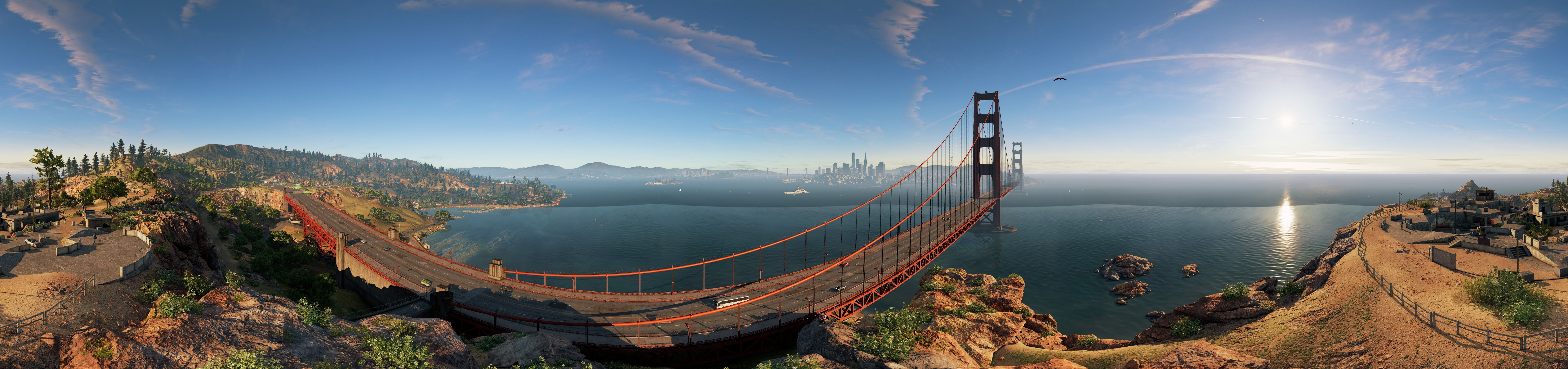 Download mobile wallpaper Panorama, San Francisco, Golden Gate, Video Game, Watch Dogs 2 for free.