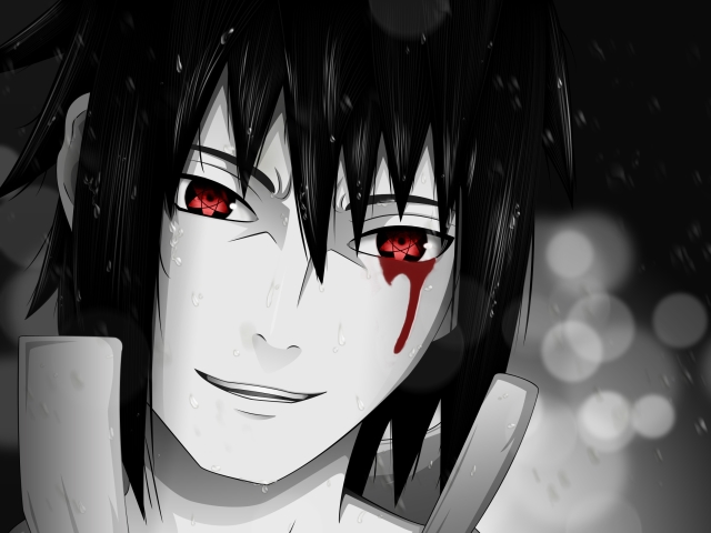 Handy-Wallpaper Naruto, Blut, Animes, Sasuke Uchiha kostenlos herunterladen.