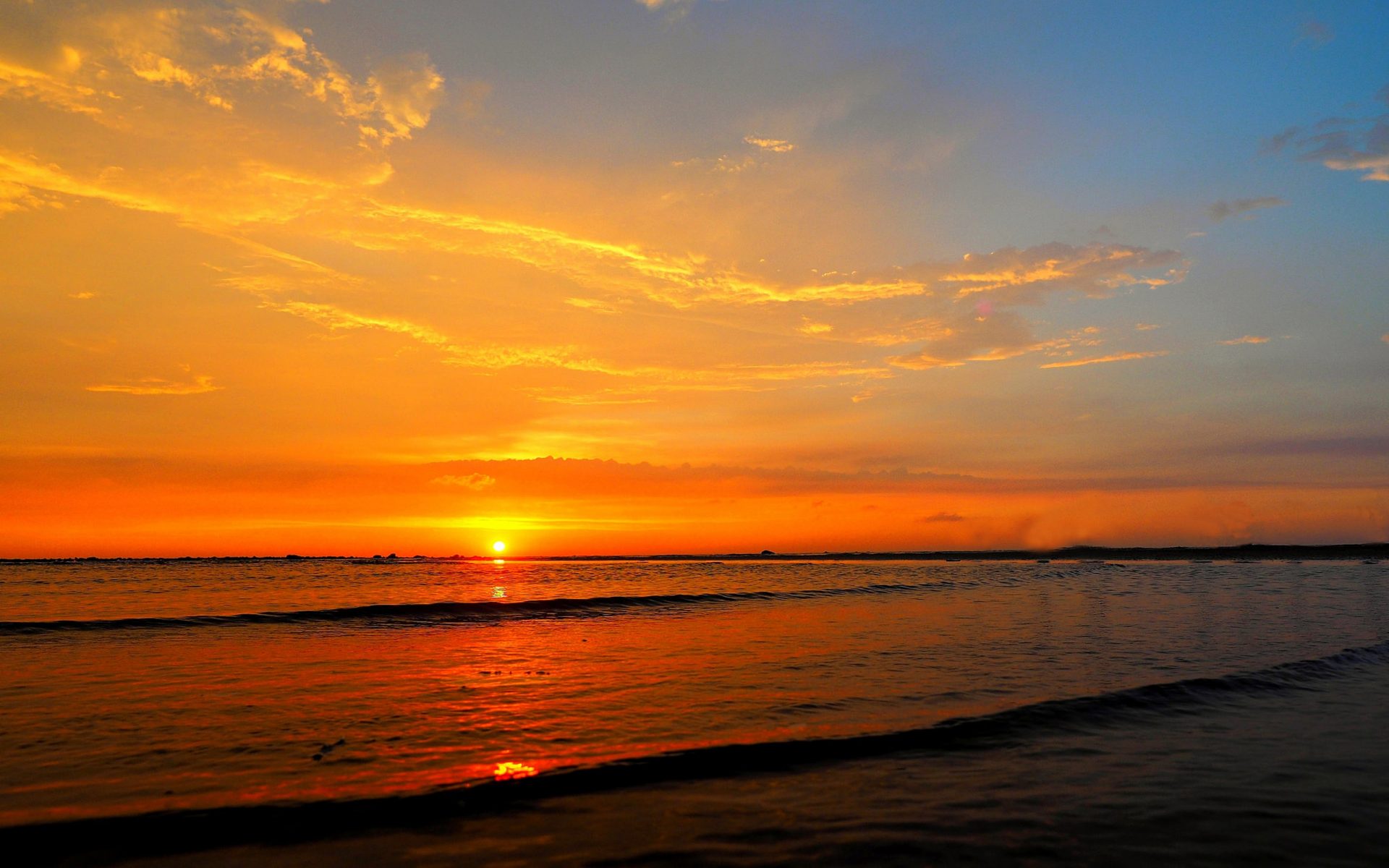 Free download wallpaper Sunset, Sea, Sun, Horizon, Ocean, Earth on your PC desktop
