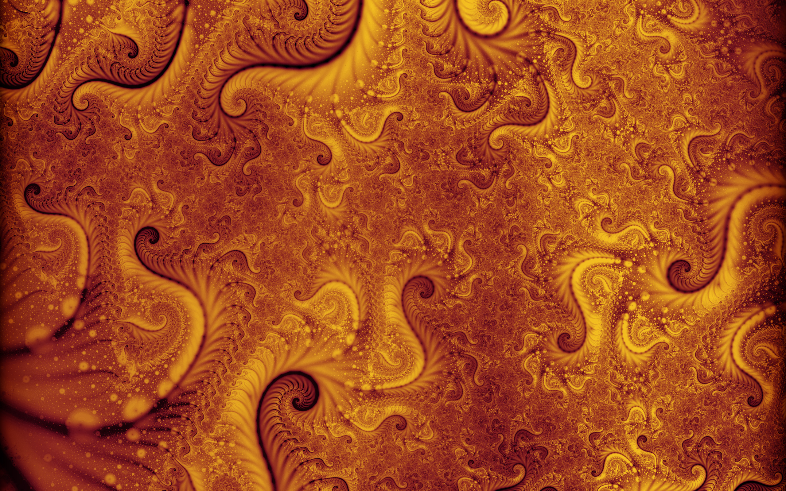 orange (color), abstract, yellow, fractal