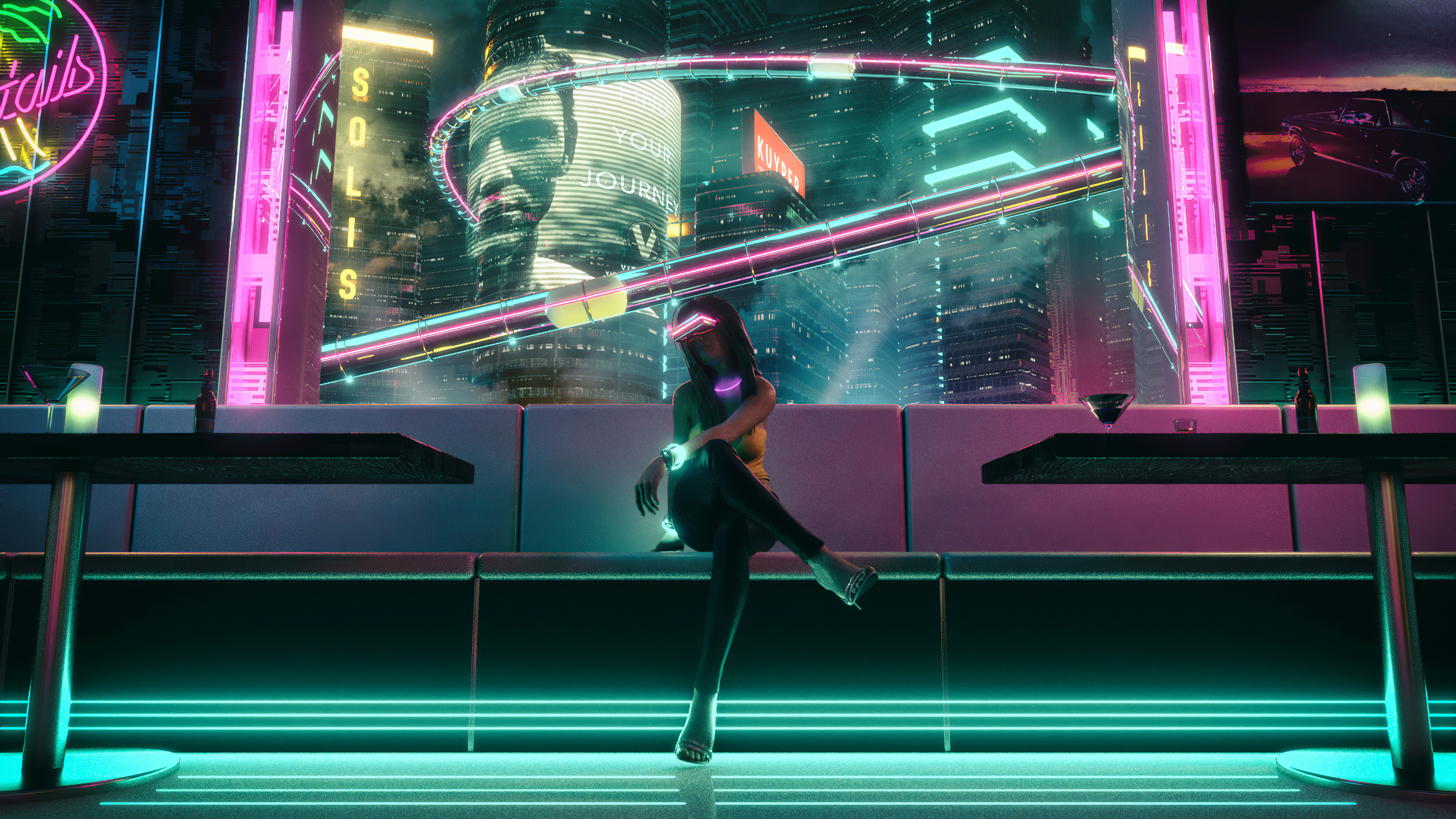 Download mobile wallpaper Cyberpunk, Sci Fi, Futuristic for free.