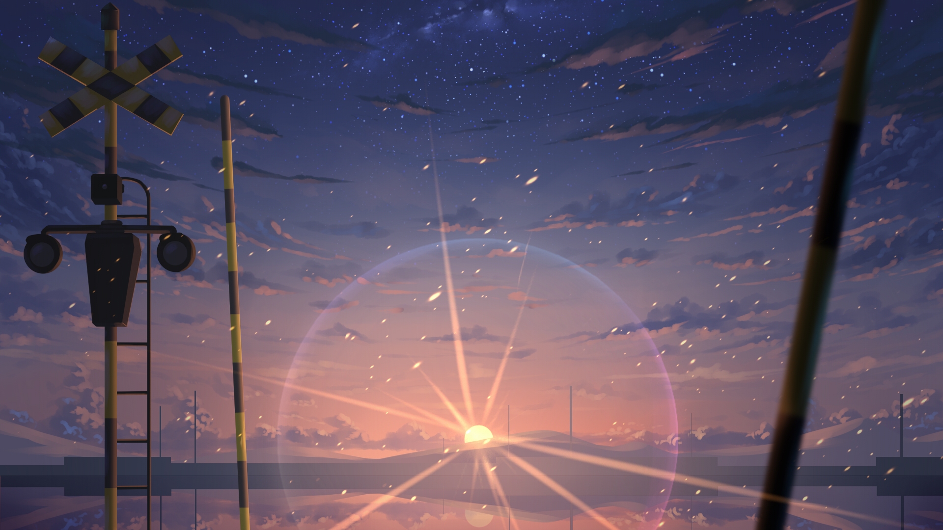 Скачать картинку Аниме, Восход Солнца в телефон бесплатно.